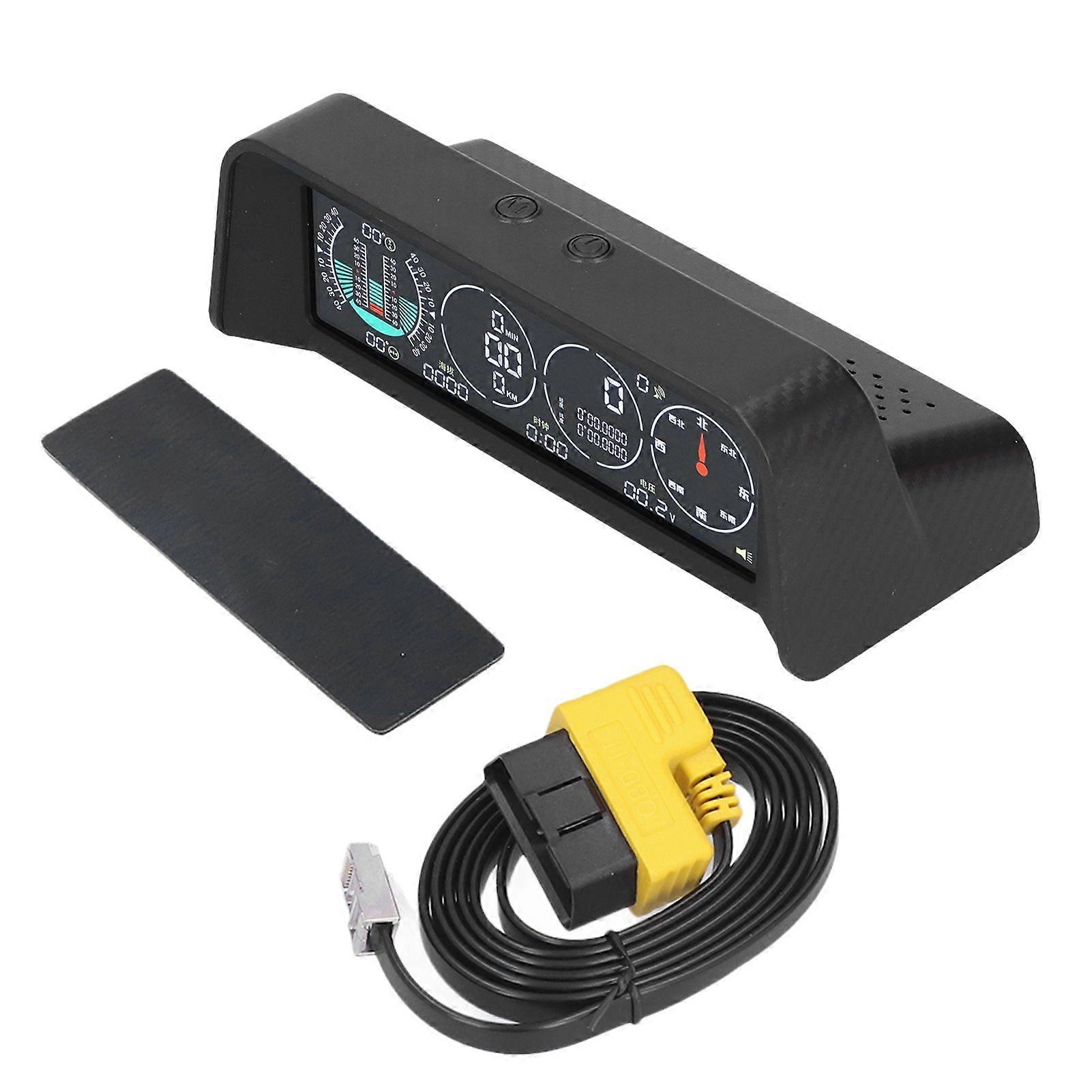 smart HUD display for car with speed and water temperature monitoring