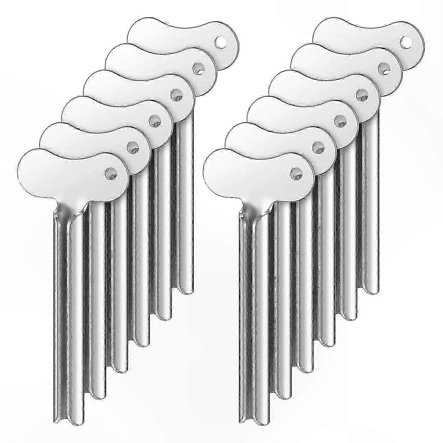 Metal Tube Squeezer for Toothpaste and Paint Tubes, 12-Pack Roller Gadget for Easy Squeezing