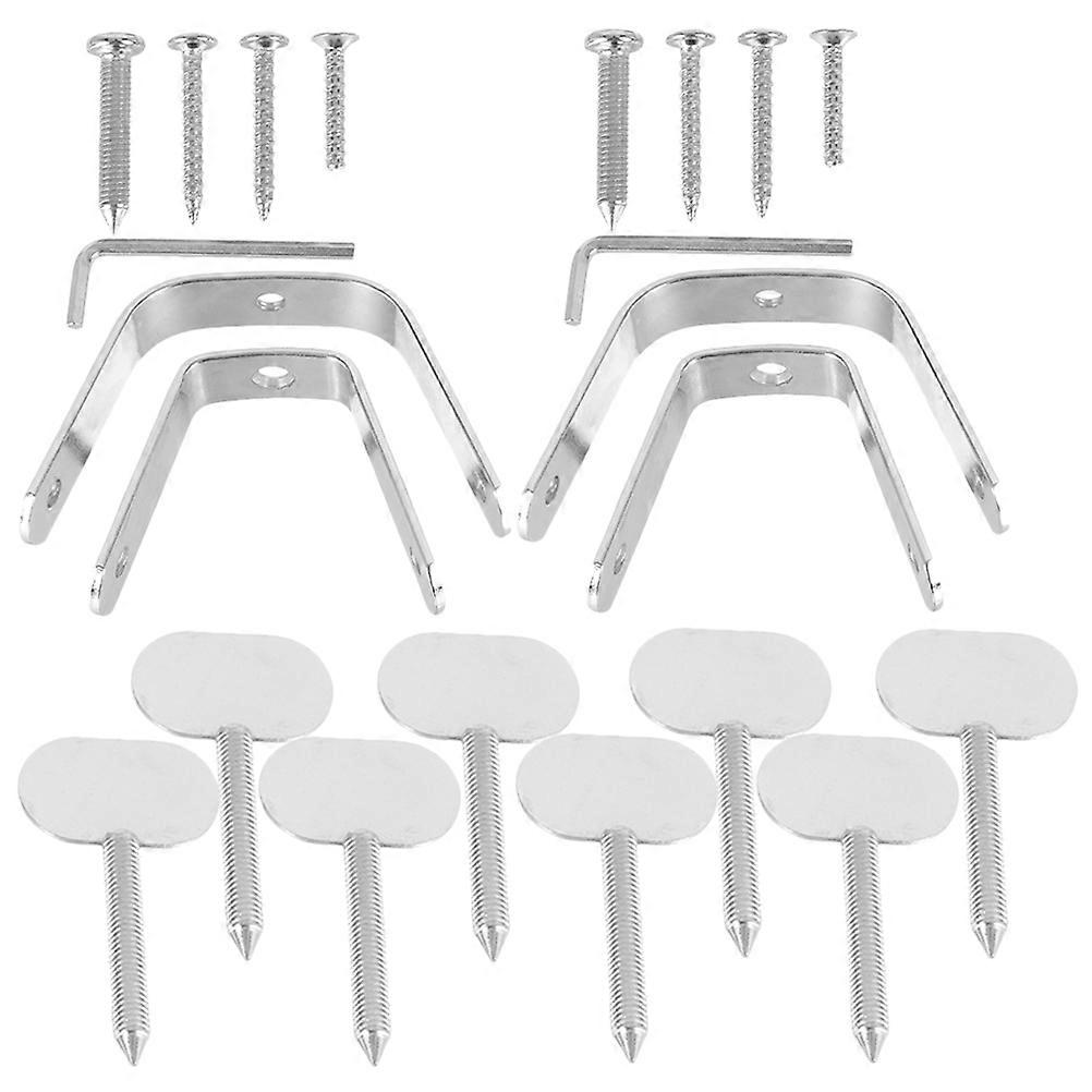 Minimalist Design Ham Holder Accessories Prevent Falling Easy to Clean Silver 2Sets Parties
