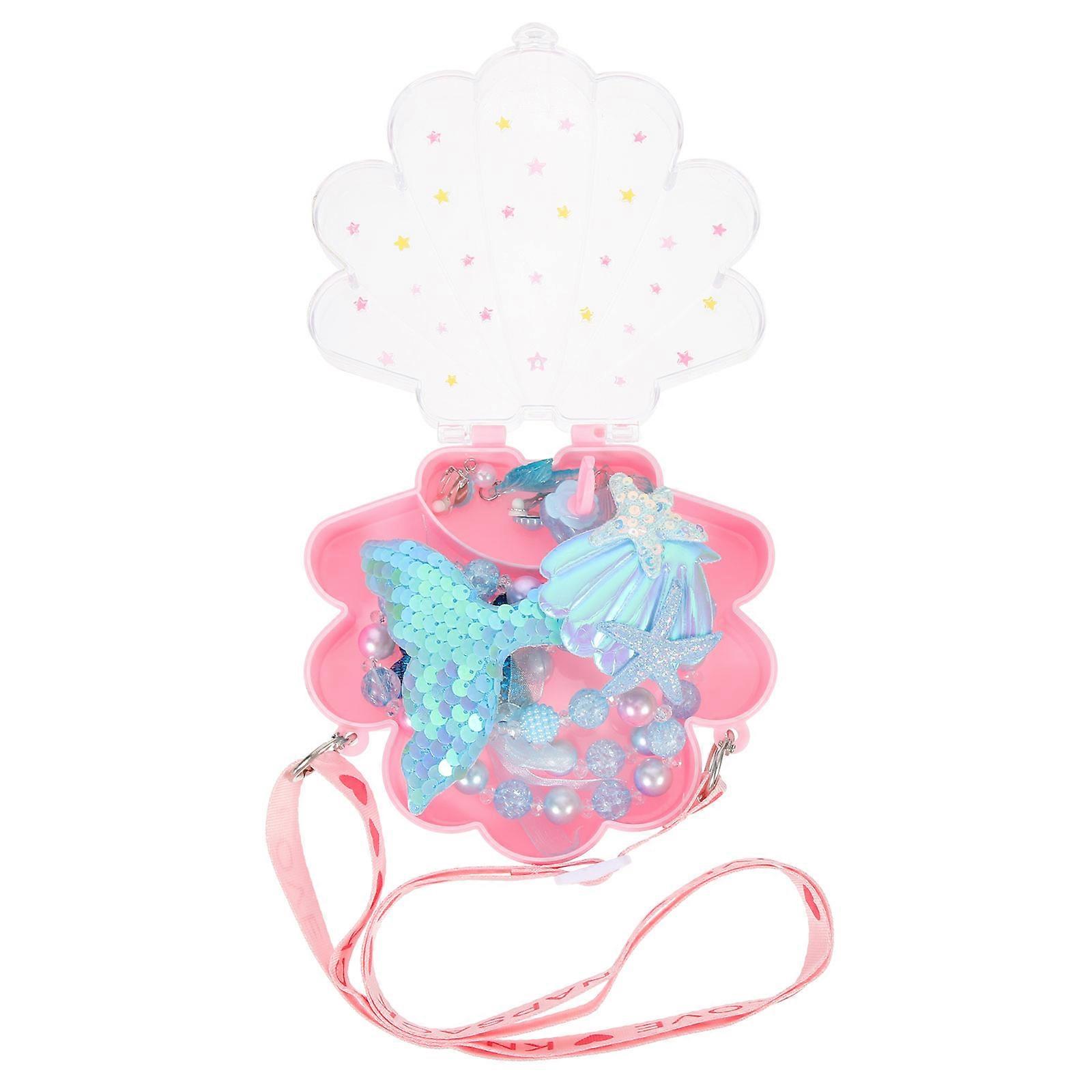 Kids Jewelry Set 1 Set Toddler Girl Accessories Fashionable Mermaid Themed Design Elegant and Detail Decoration Assorted Color 1 Set
