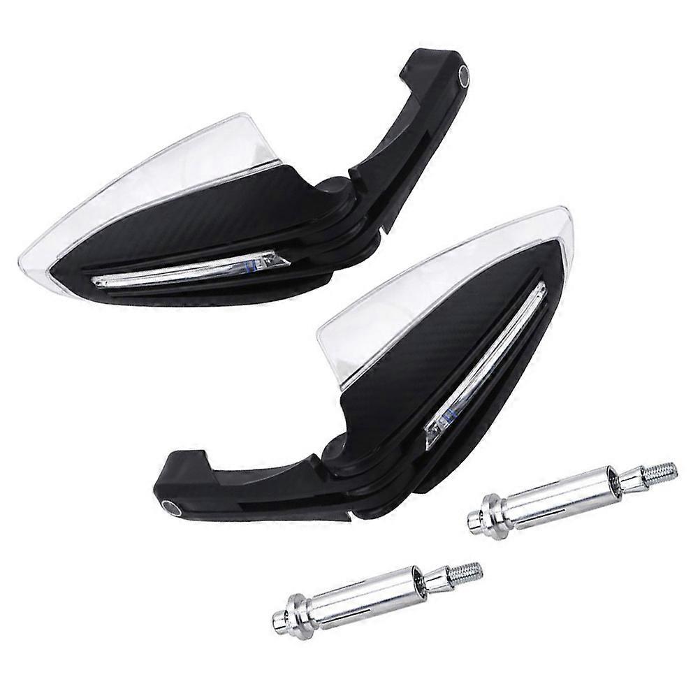 Motorcycle Hand Guards Handlebar Protector Wind Guard for Motorbike Black ABS Acrylic 1 Set