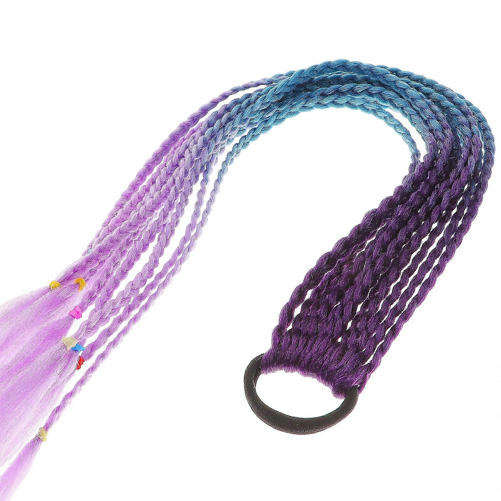 Braided Hairpieces for Kids with Hair Rope Extension Lightweight Comfortable Multi Color