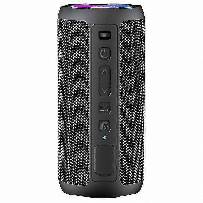 Portable Waterproof Bluetooth Speaker with HD Bass, FM Radio, LED Light Effects, and Secure Grip for Shower Use
