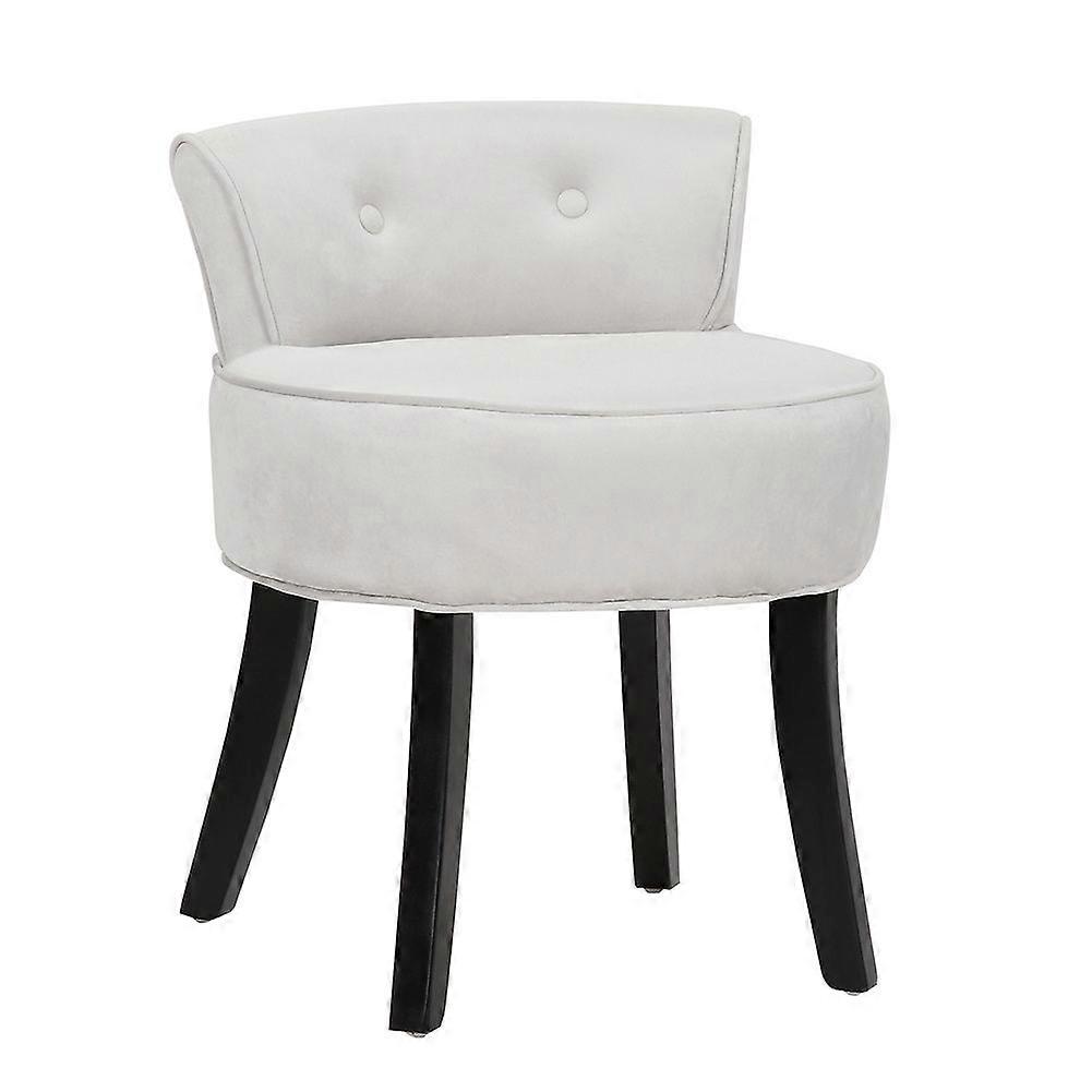 Velvet Low Back Vanity Stool