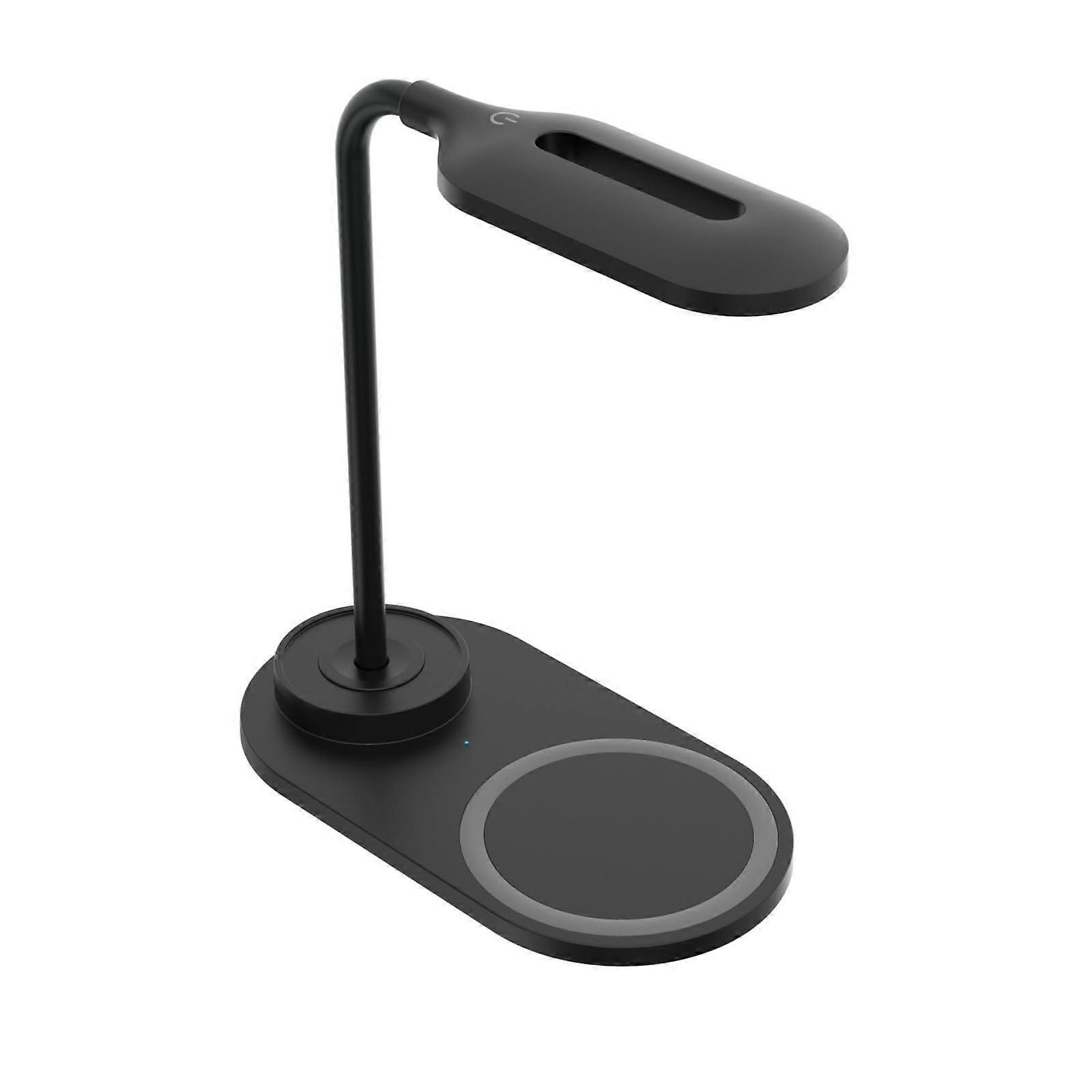 Intelligent LED Desk Lamp Adjustable Height with 3 Light Modes Ergonomic Reading Light Portable USB-C Charging Black