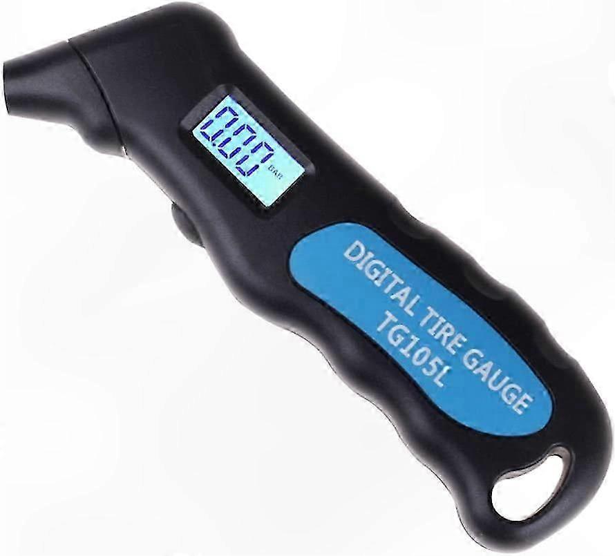 LCD Backlit Portable Tire Pressure Gauge with Release Valve up to 100 PSI for Accurate Measurement