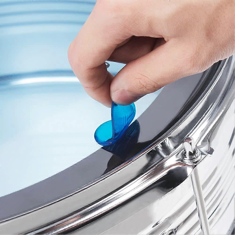 Drum Twilights, Silica Gel Drum Silencer Kit, Snare Drum Silencing Pad Paste with 6 Pieces Transparent Gel Silencer Kit (BLUE)