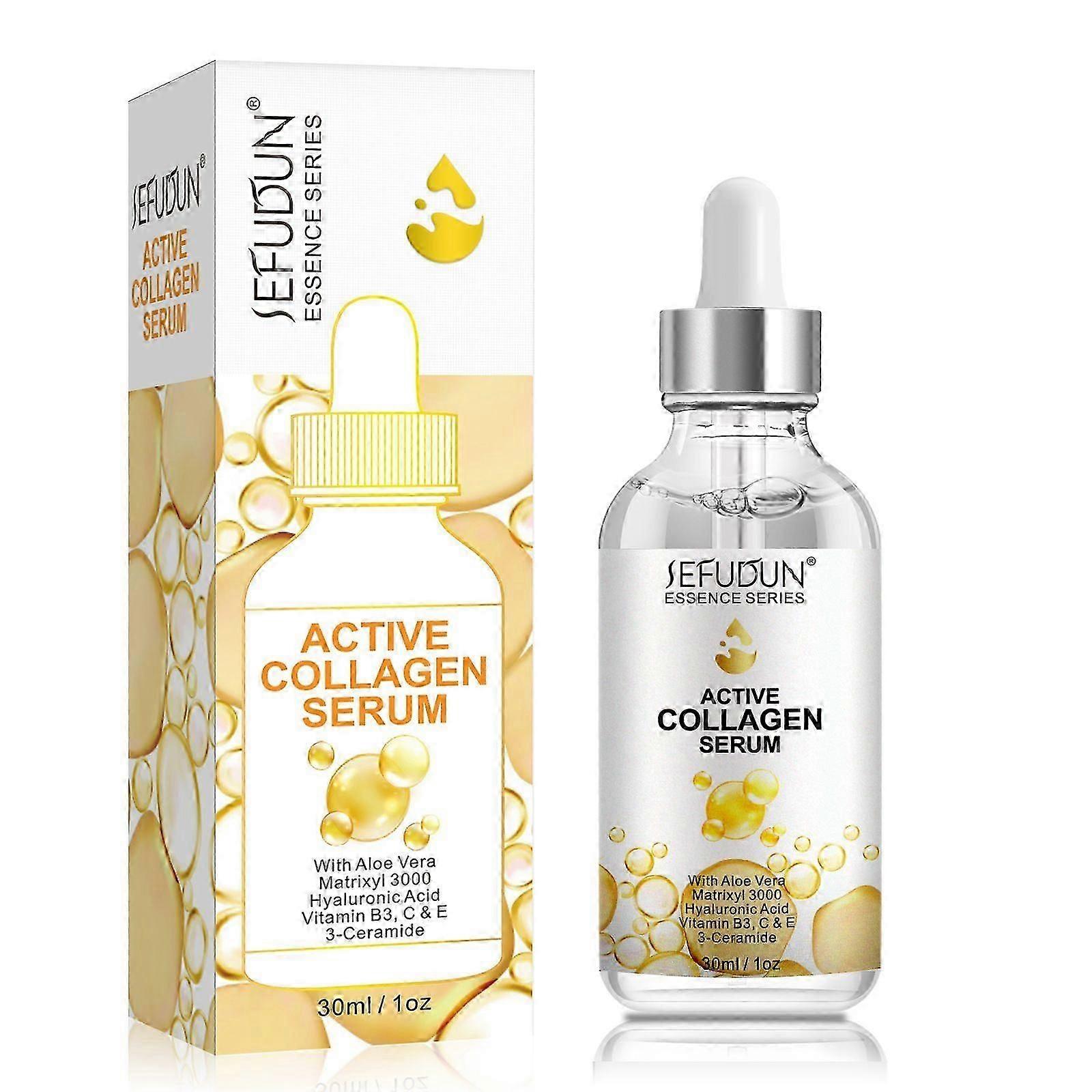 アクティブコラーゲンセラム、顔用ナチュラル&オーガニックアンチエイジングコラーゲンセラムは、弾力性、均一な肌のトーン、リフト、ハリと滑らかな肌、ビタミンCを改善します