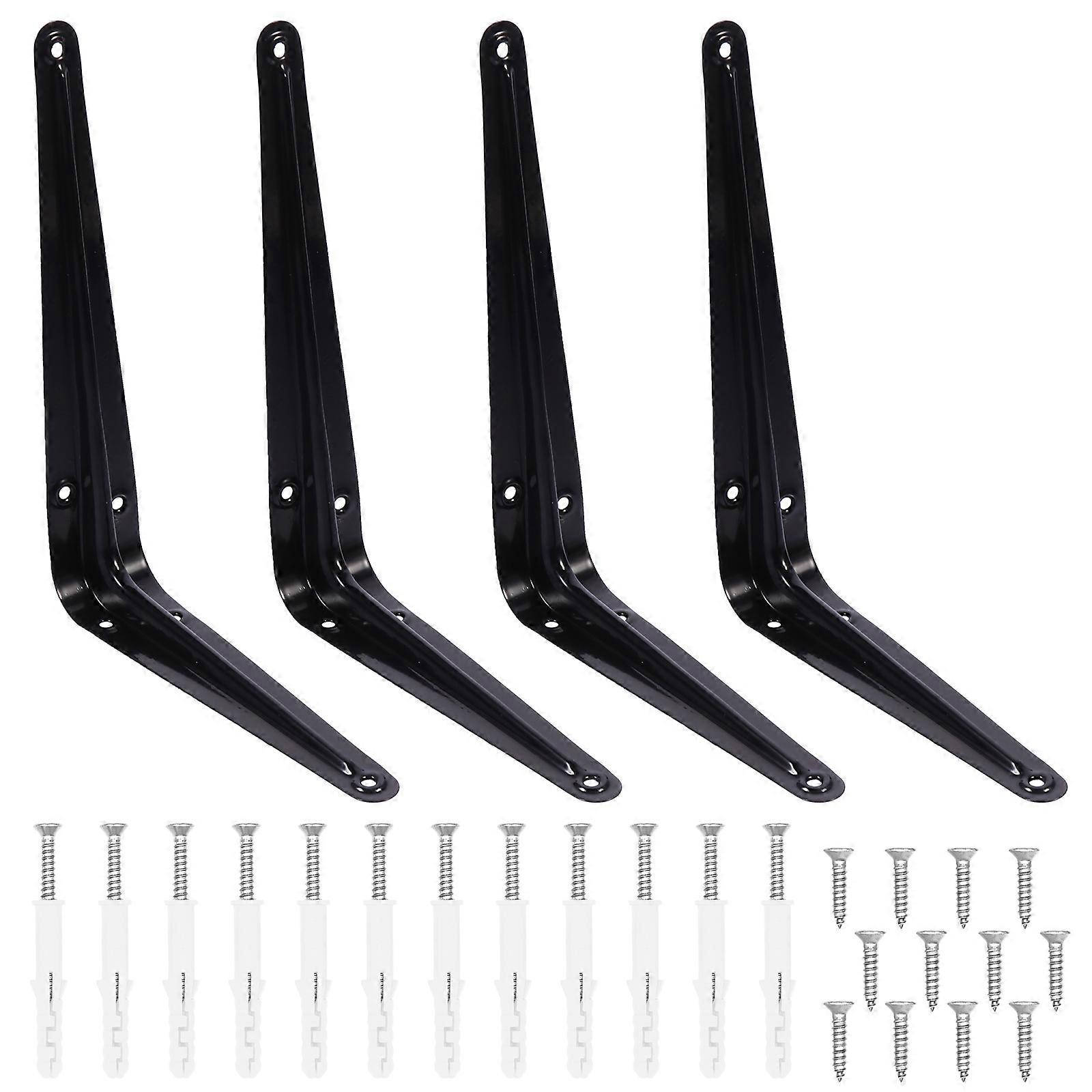 Robust Floating Shelf Holders For Builders 7.9×5.9×1.6in Sturdy Metal Design Supporting 4 Sets