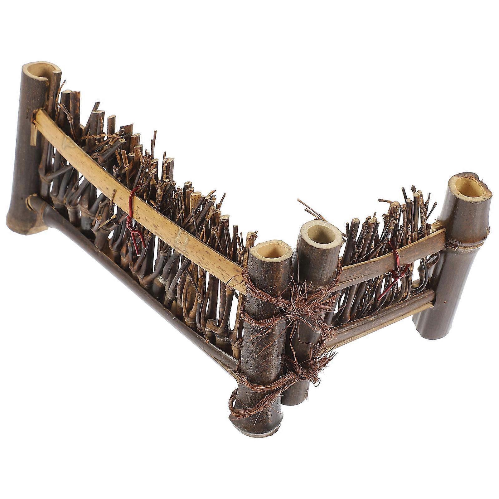 Bamboo Miniature Fence Ornament for Decoration with Durability and Handcrafted Quality 6.5x3.5 Inches