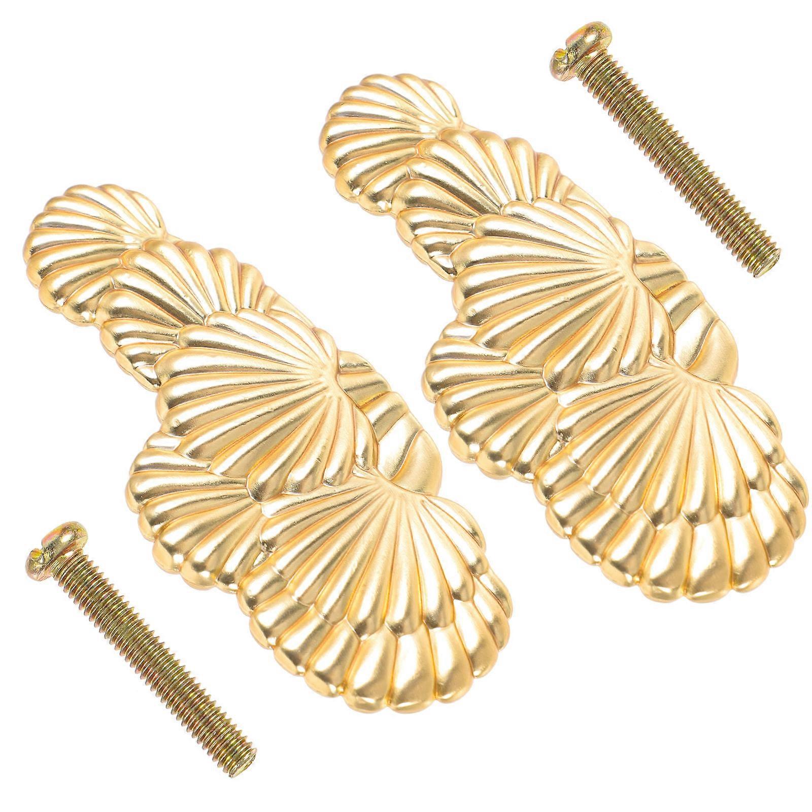 Leaf Design Door Handle for Furniture Made of Zinc Alloy 2 Pieces