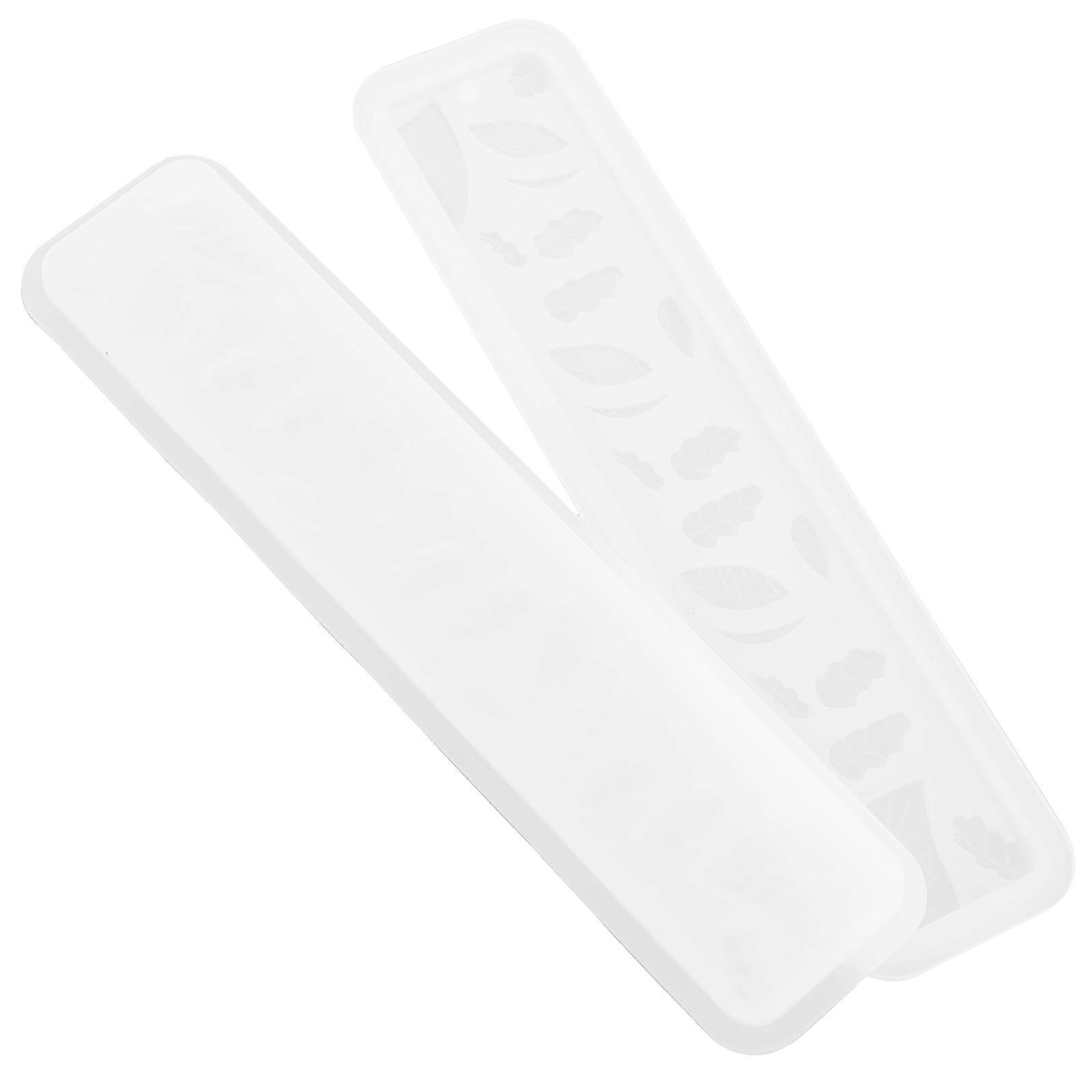Epoxy Bookmark Mold Silicone Craft Making Leaf Shape Practical Design For Artists 2Set