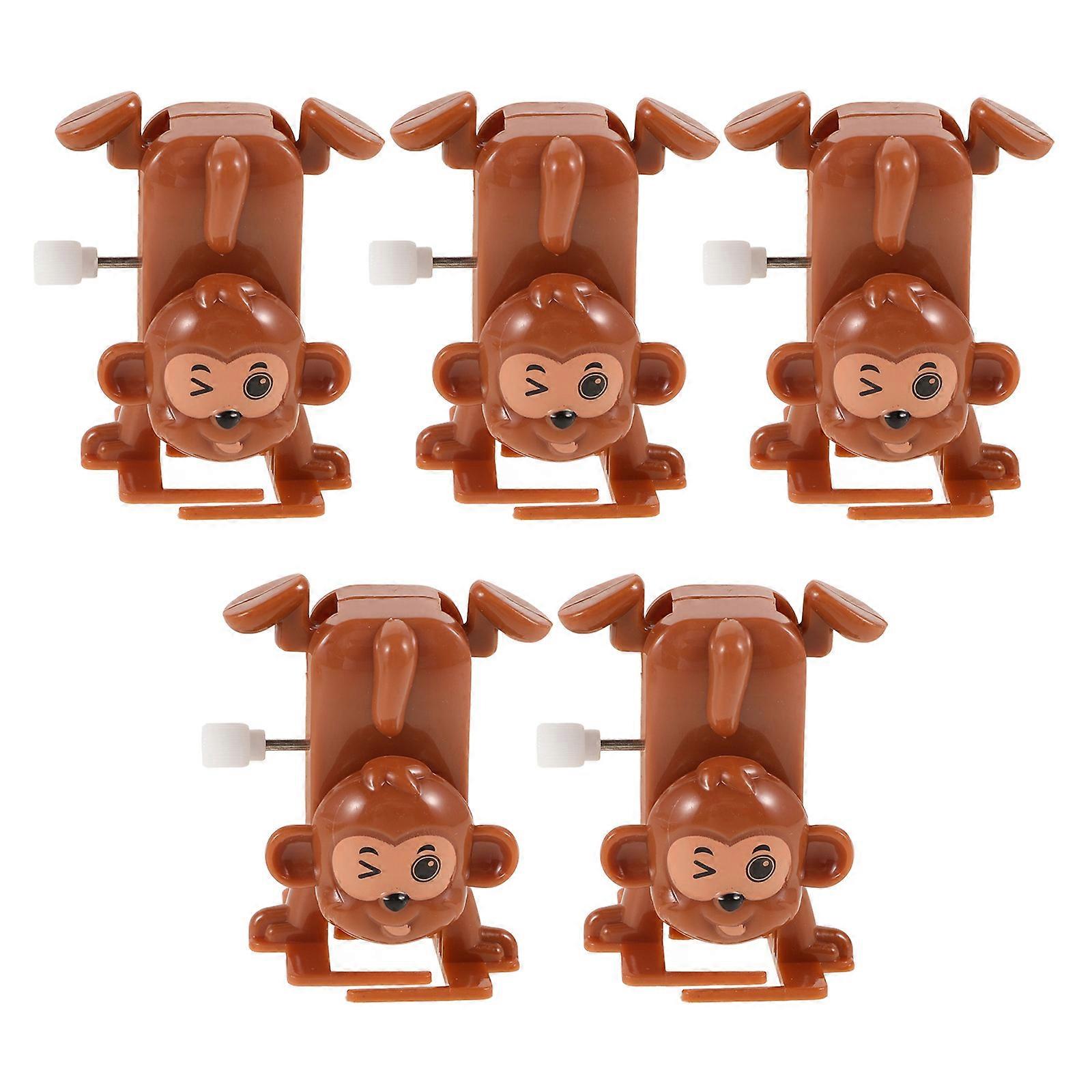 5pcs Wind Up Animal and Frog Models with Bright Colors, Spring Powered for Motor Skills and Creative Play