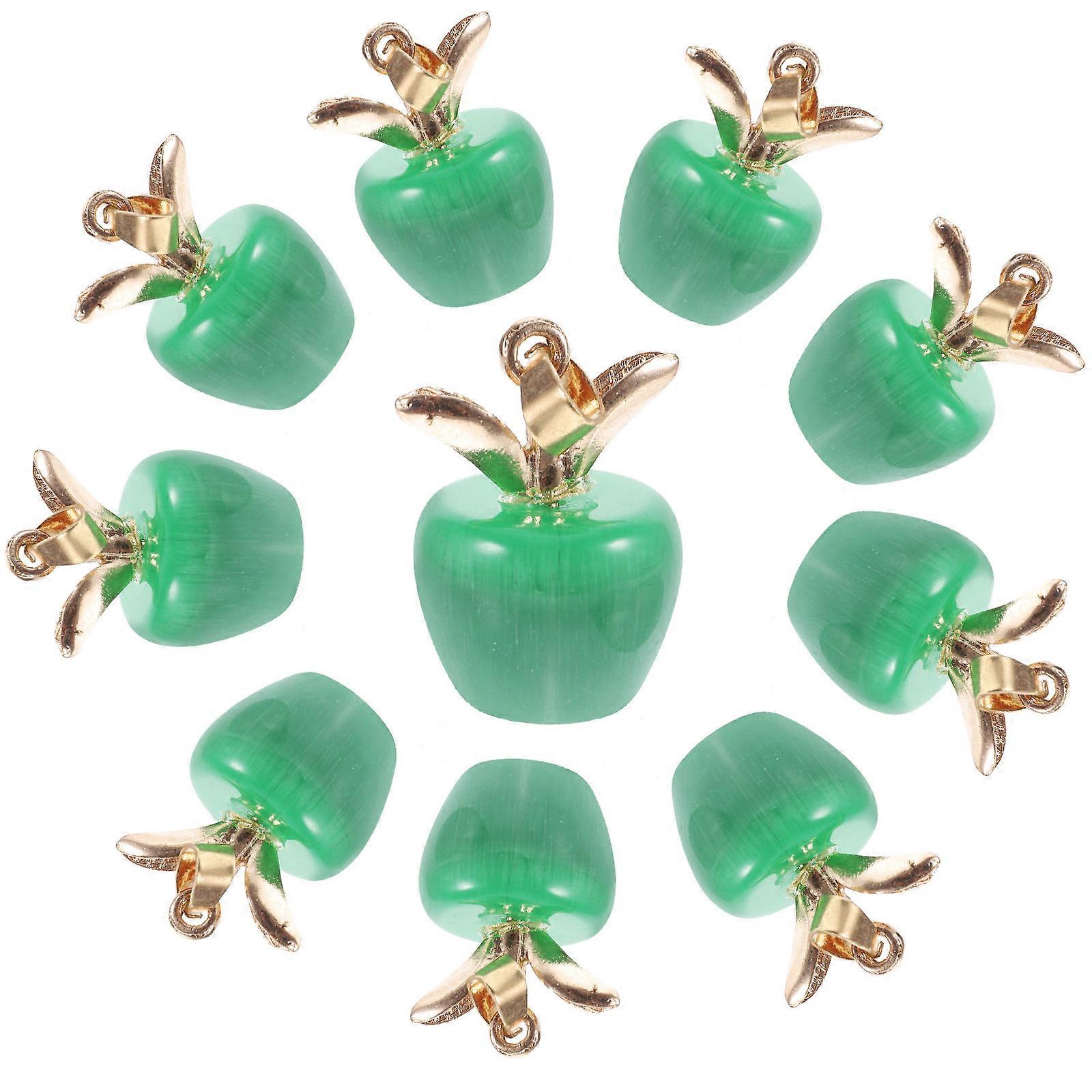 Apple Jewelry Pendant Charms For DIY Craft 10Pcs Key Chain Suitable For Women's Accessories And School Reunions
