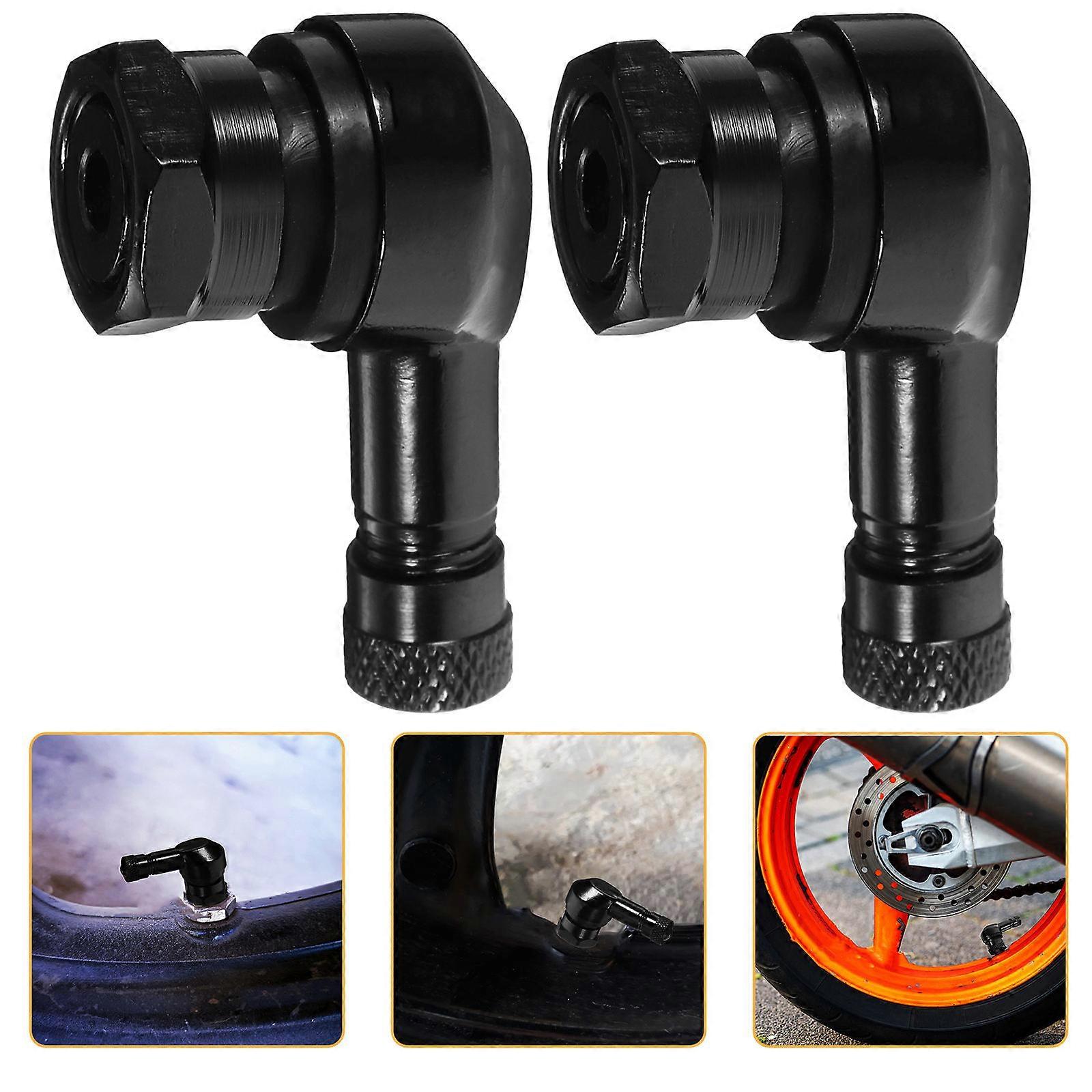 2pcs Motorcycle Tire Valve Stem Caps Angled Design Durable Covers for Enhanced Pressure Control and Protection
