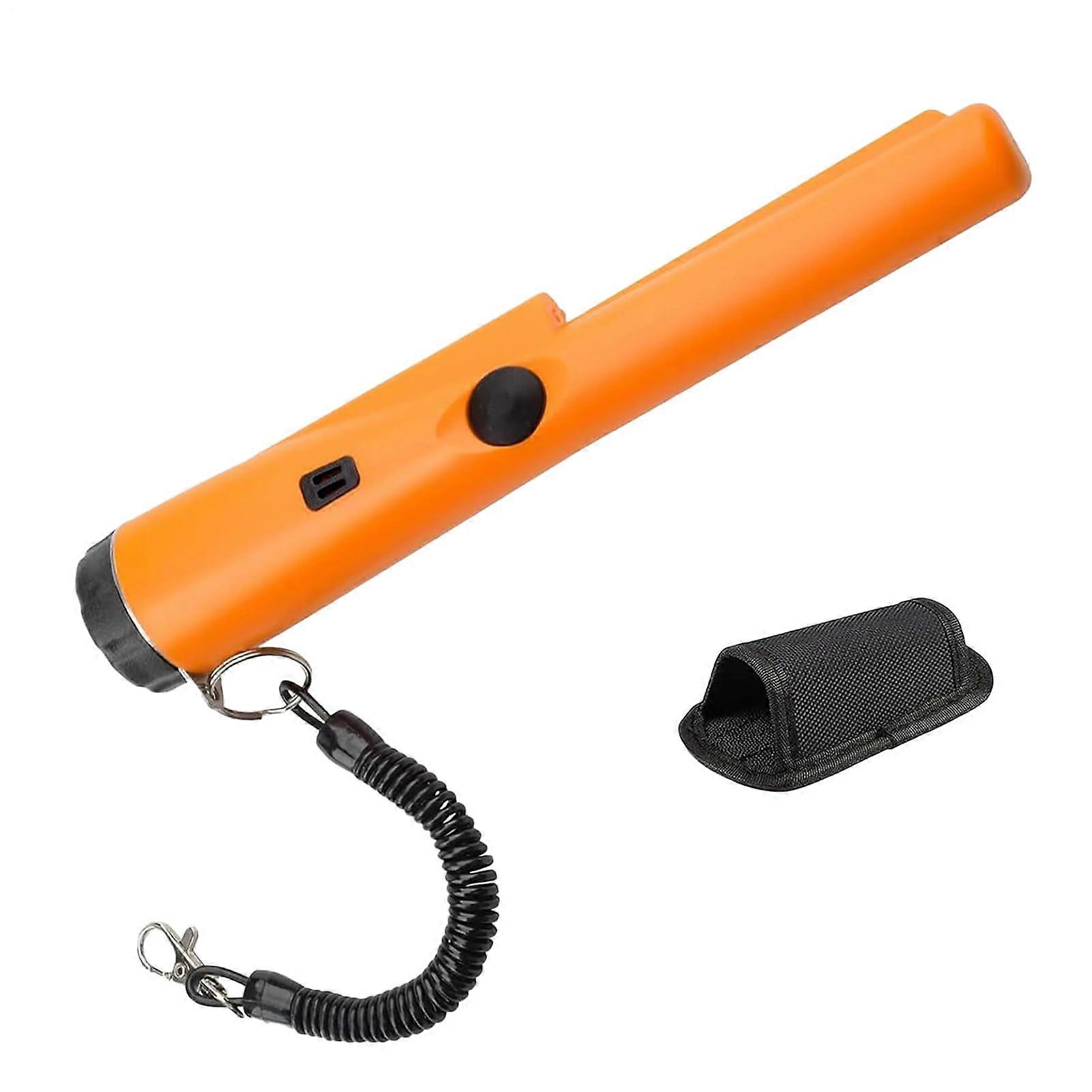 Pinpointer Metal Detector  9.06inch Portable  ABS Waterproof  Vibration for Gold  Orange