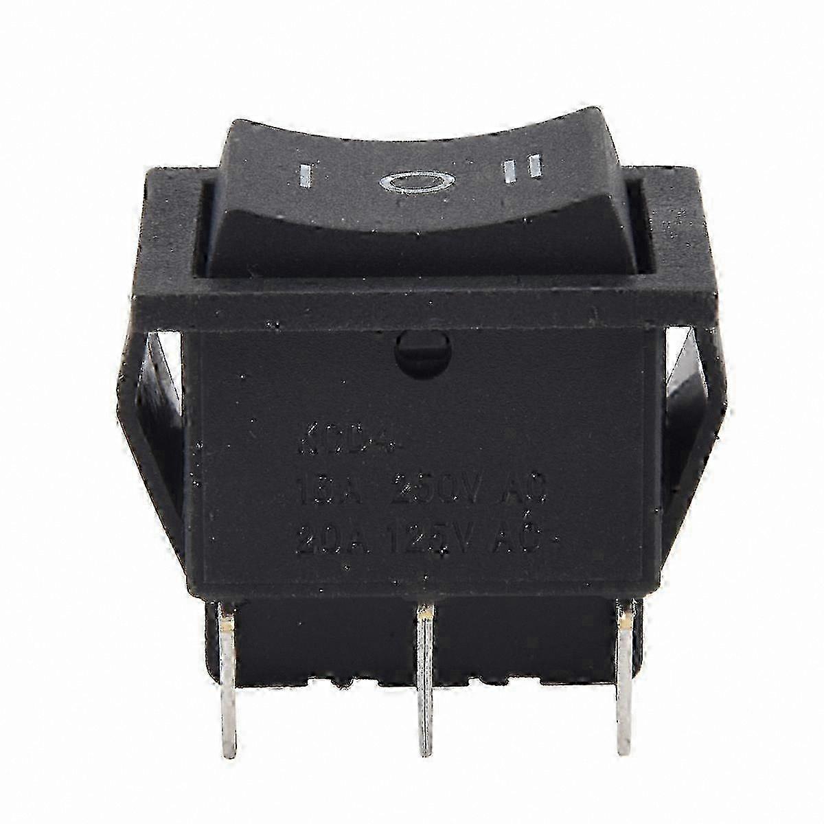 3-Position DPDT Rocker Switch with 6 Terminals, 16A 250VAC 20A 125VAC, ON/OFF/ON Toggle Configuration