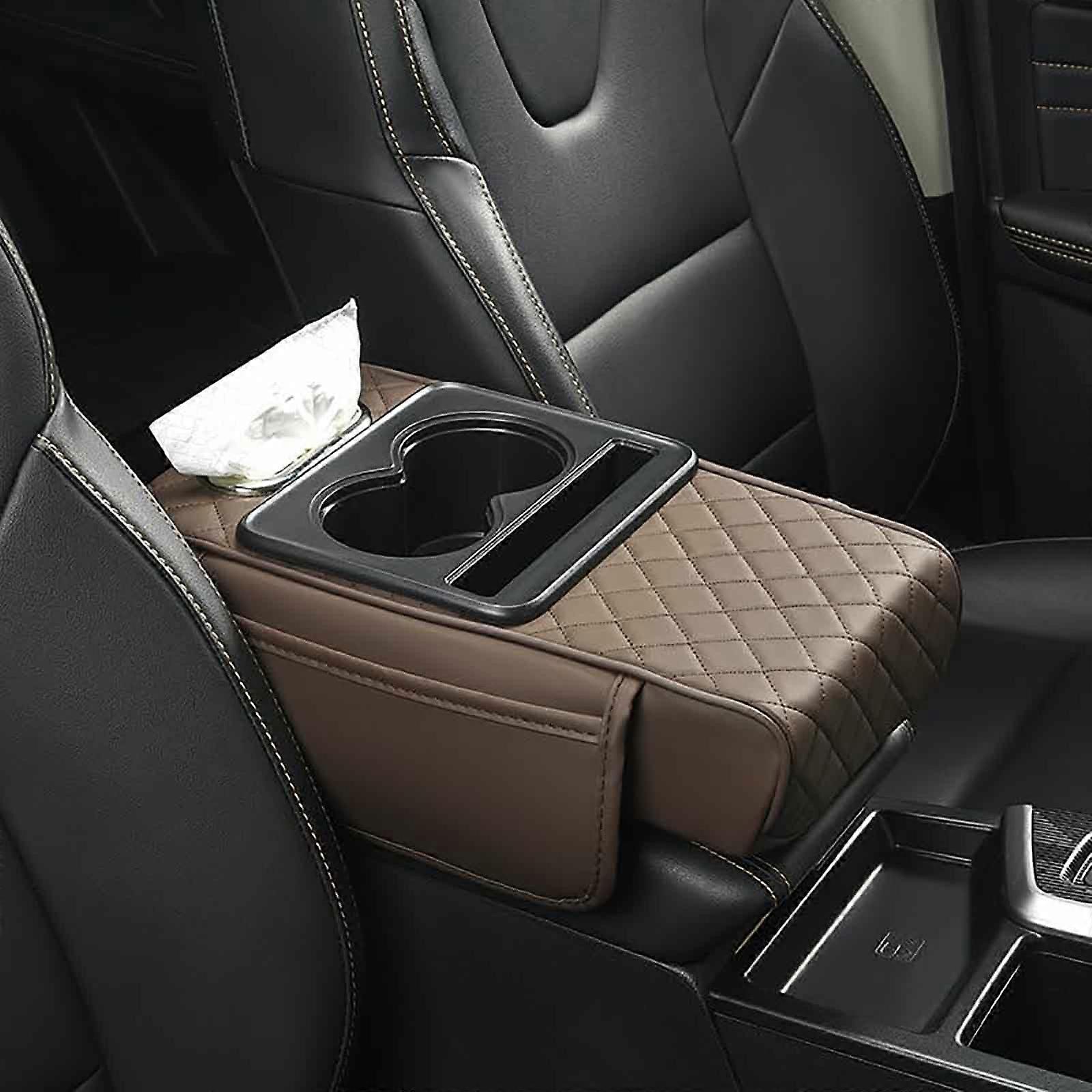 Auto Armrest Cushion For Kia EV9 , Armrest Box Pad with Organizer Pockets