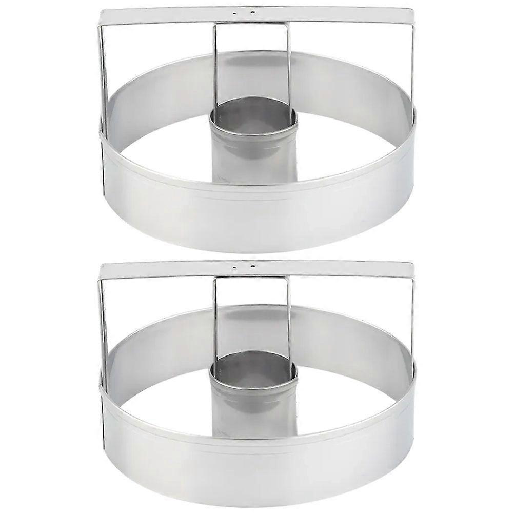 2Pcs Mousse Ring Molds Cookie Cutters Bread Baking Molds Cake Baking Molds for Household DIY