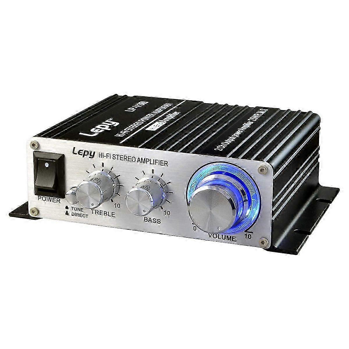 Mini Amplifier, Home Audio Stereo Hi-Fi Power Amplifier, 2 Channel Digital Class D Powerful Bass M