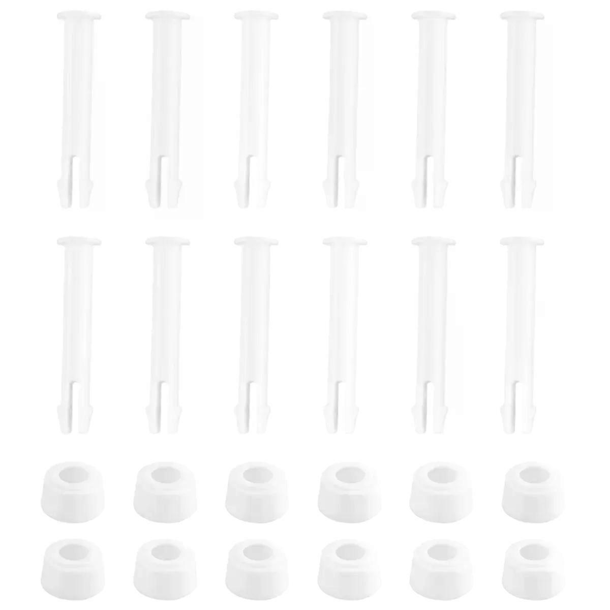 A79E-12 Pcs Plastic Pool Joint Pins & 12 Pcs Rubber Seals for Intex Above Ground Round Frame Pool Parts 28270-28273(236In)
