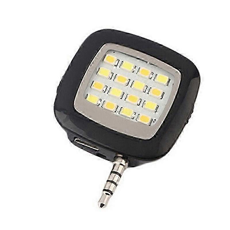 Mini 3.5mm Jack Rechargeable 16 LED Selfie Flash Fill Light for Smartphone