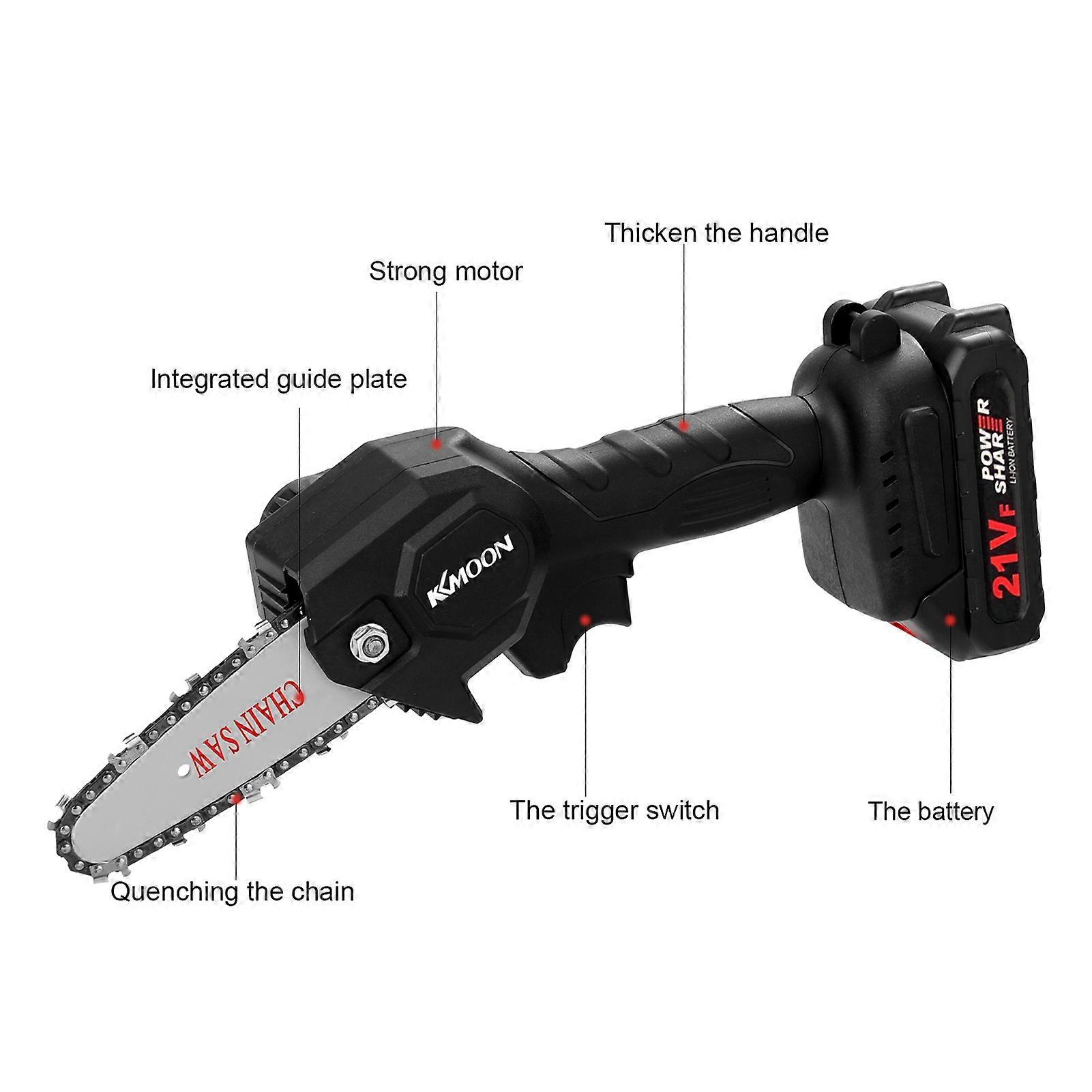 KKmoon Portable Electric Pruning Saw Small Wood Spliting Chainsaw One-handed Woodworking Tool for Garden Orchard