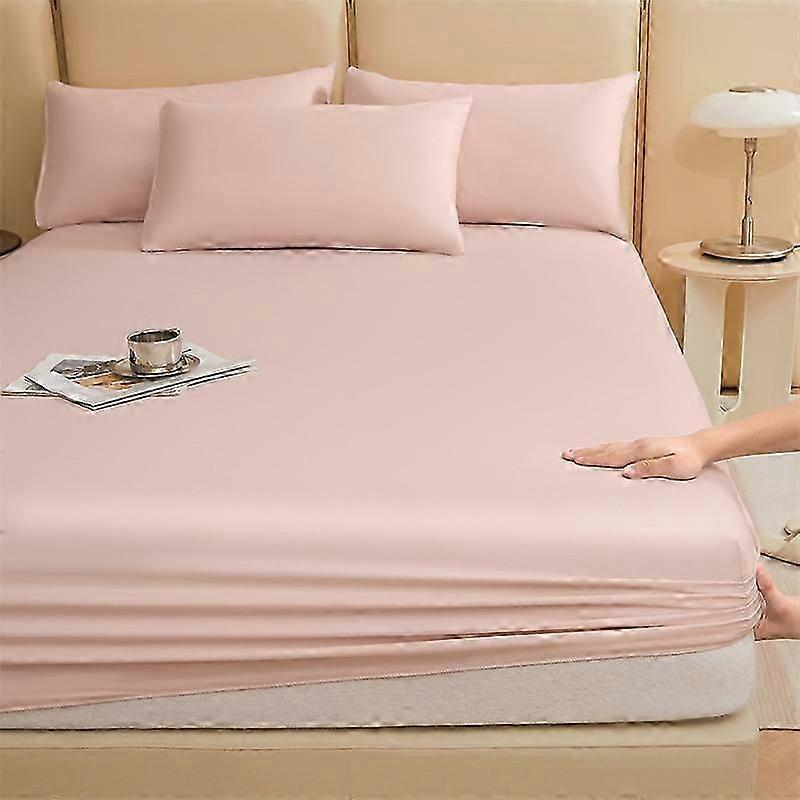 Fitted Sheet 180x200 cm - Flat Sheet, Height 5-28 cm - Suitable for Fitted Sheet - Pink