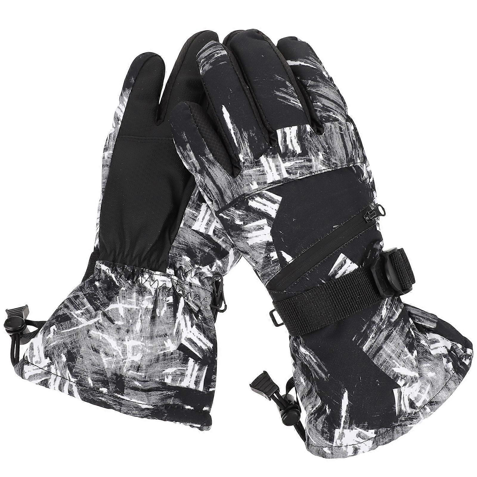 Winter Ski Gloves Touchscreen Windproof Warm Fleece Lined Unisex Outdoor Sports Cycling