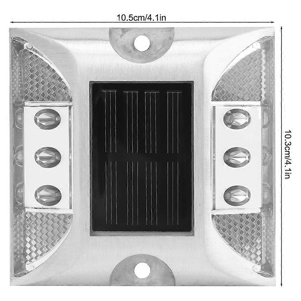 LED Solar Ground Marker Light 10.3x10.5cm 800mAh Waterproof