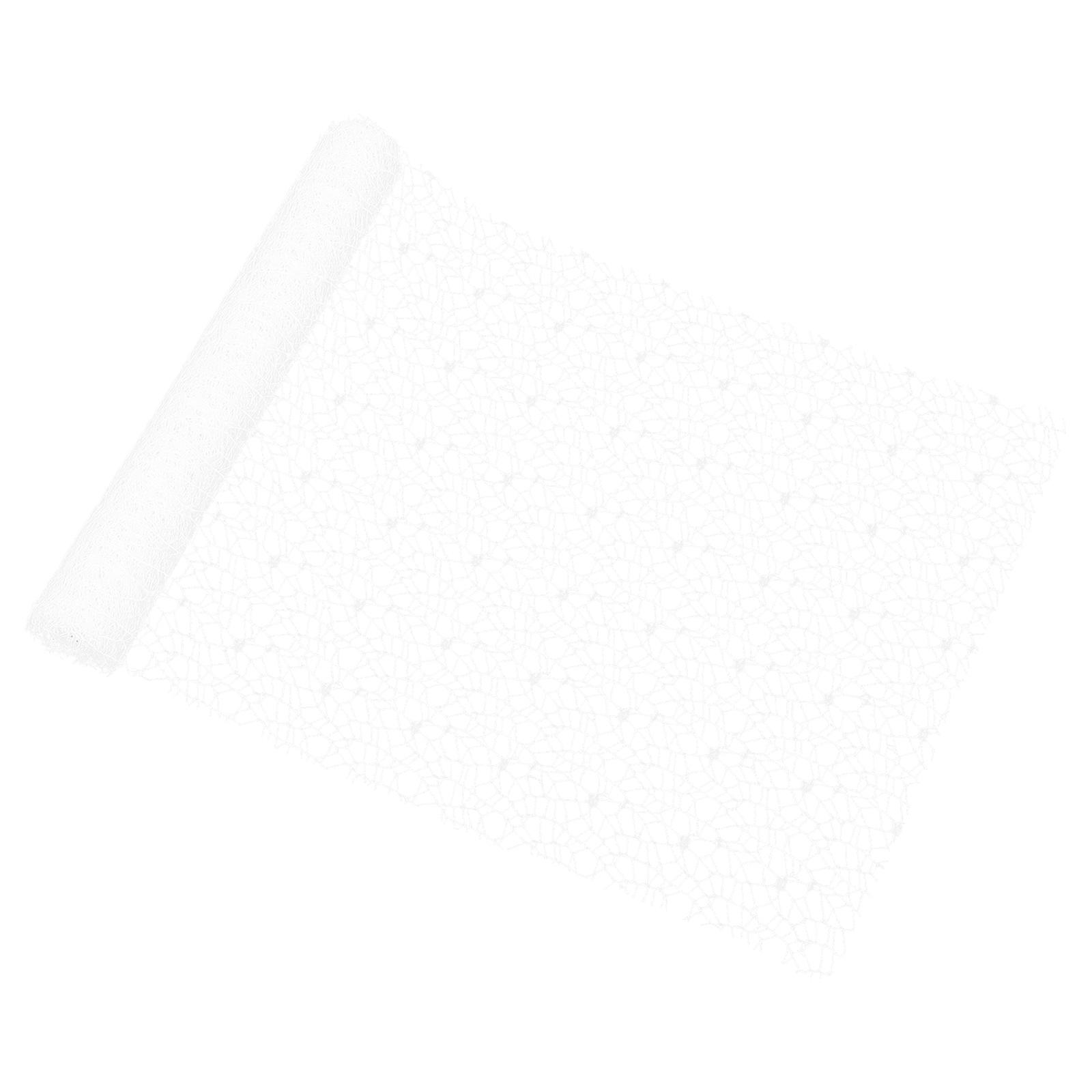 Florist Packing Accessory Mesh Material for Wrapping Use 1 Roll White