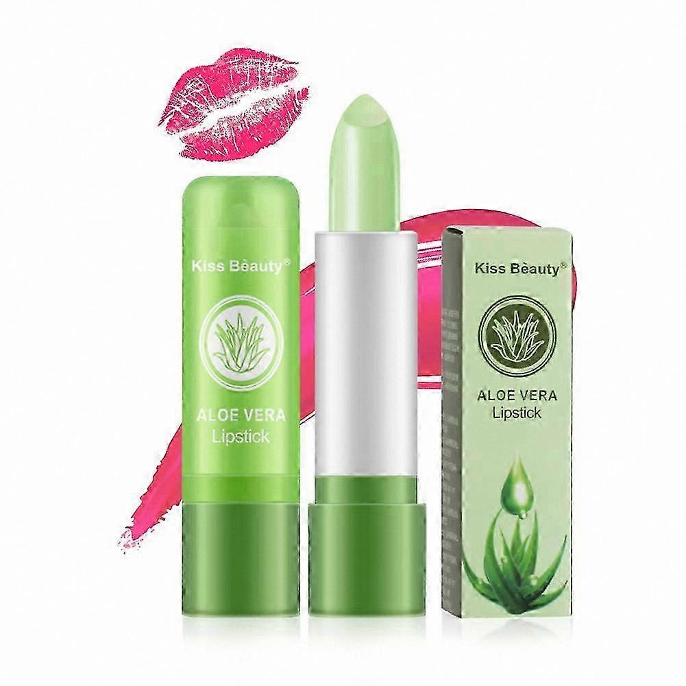 PH Color Changing Lipstick with Aloe Vera, Moisturizing Tinted Lip Balm for Nourished Lips