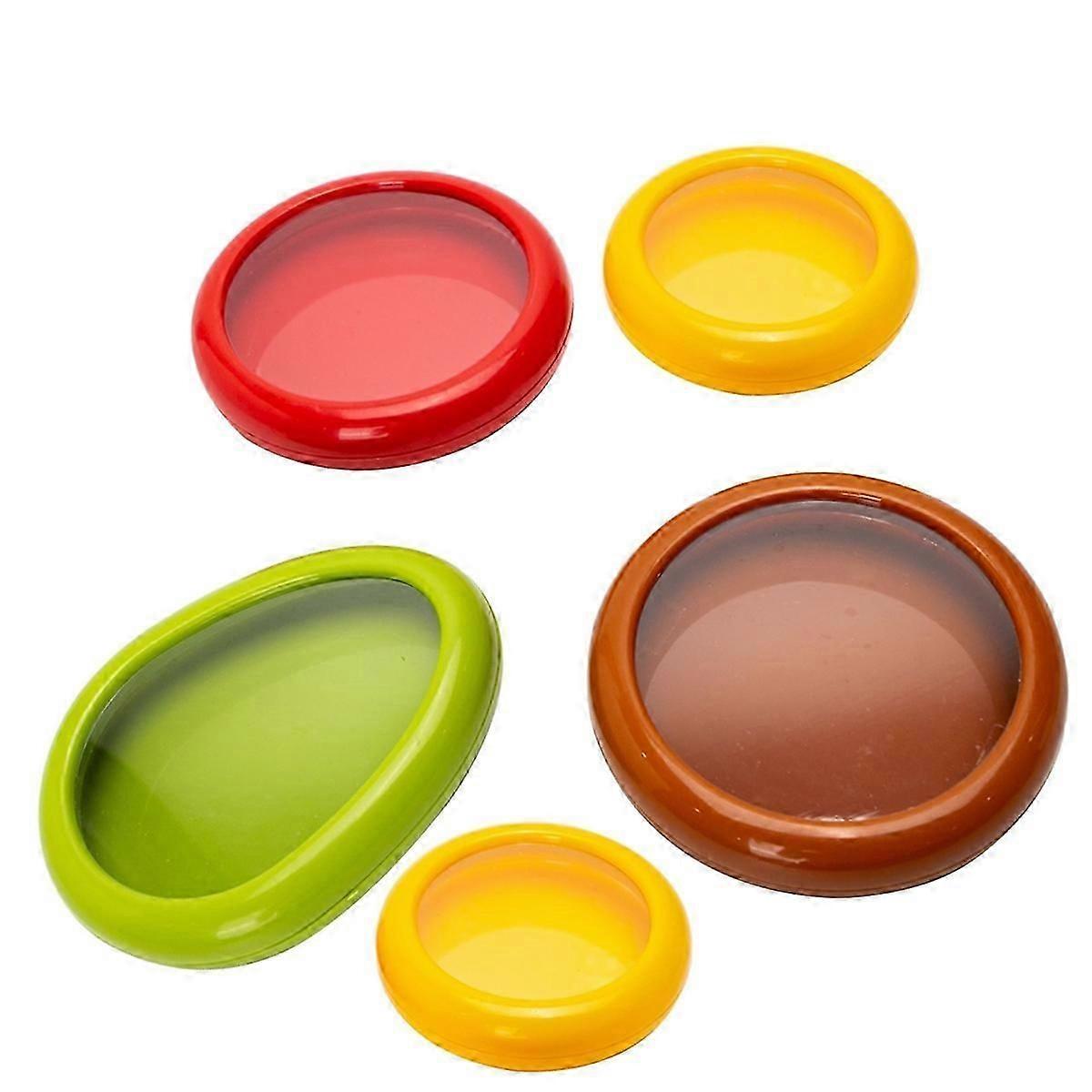 5 Pieces Set Avocado Saver, Onion Silicone Storage, Fruit Containers