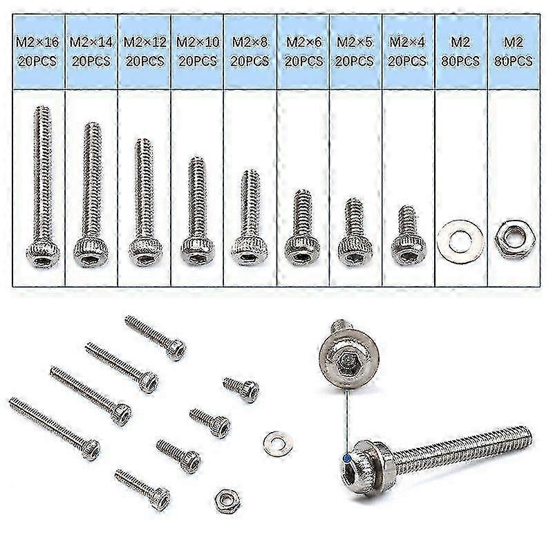 320pcs/m2 Socket Head Cap Screws, 304 Stainless Steel Socket Head C...