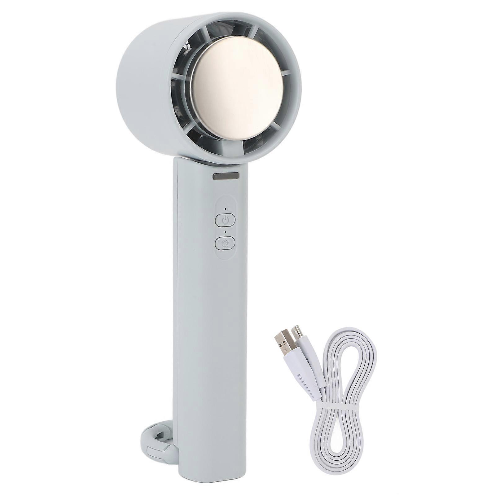 Portable Handheld Foldable Rechargeable 2000mAh 3 Speed Quiet Personal Fan Semiconductor Cooling Loop Buckle for Indoor Travel Beach Camping