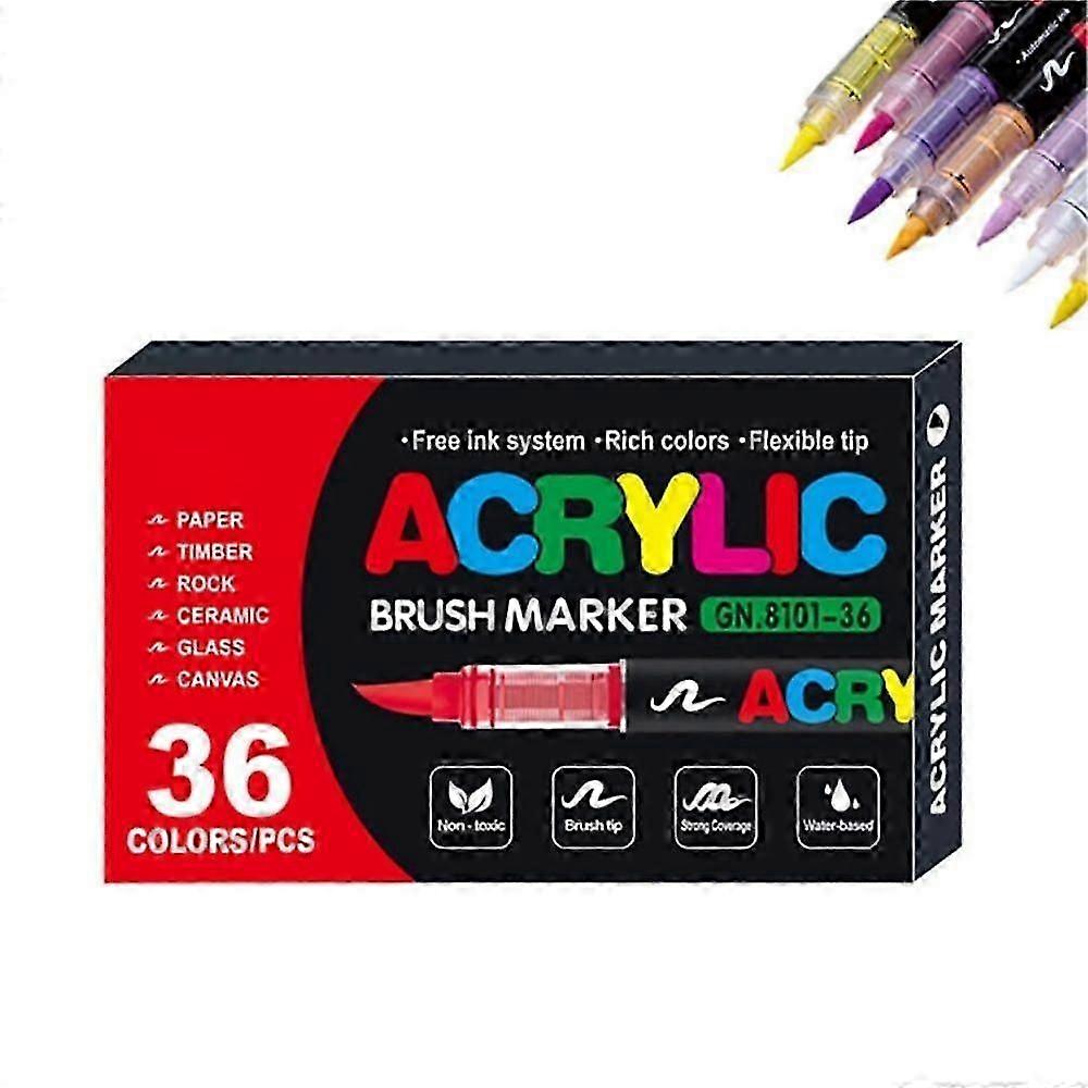 Stellaya Acrylic Markers for Coloring Books, Straight Liquid Acrylic Marker