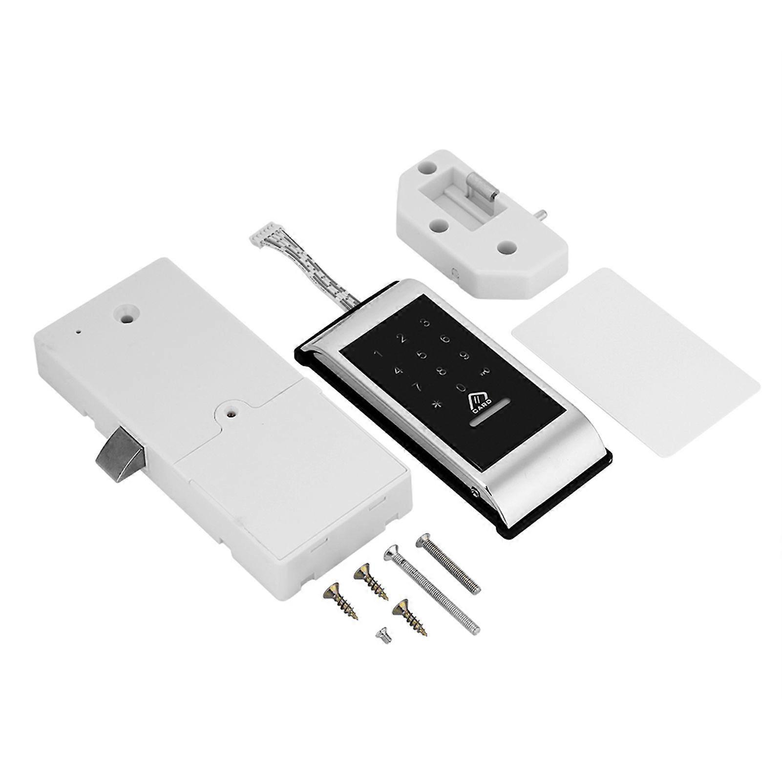 Touch Keypad Password Key Access Lock Digital Electronic Security Cabinet Coded Locker(Silver)