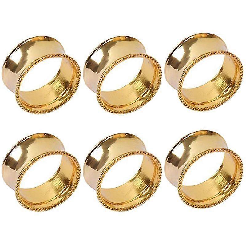 6 Pcs Napkin Rings Set Dining Table Setting Bridal Napkins Rings Glossy Napkin Holder Adornment for
