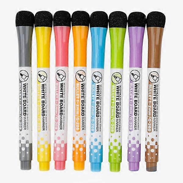 Magnetic Whiteboard Markers, 8-Pack