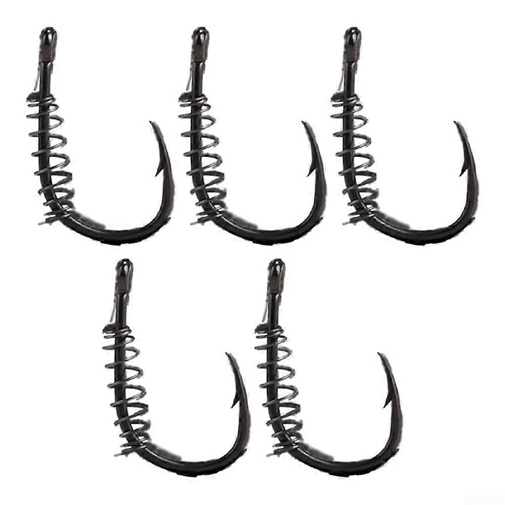 Stainless Steel Carp Fishing Hooks 25Pcs With Spring Ring Swivel Size 6 Explosion Jig Hooks For Bass Trout Walleye Pike