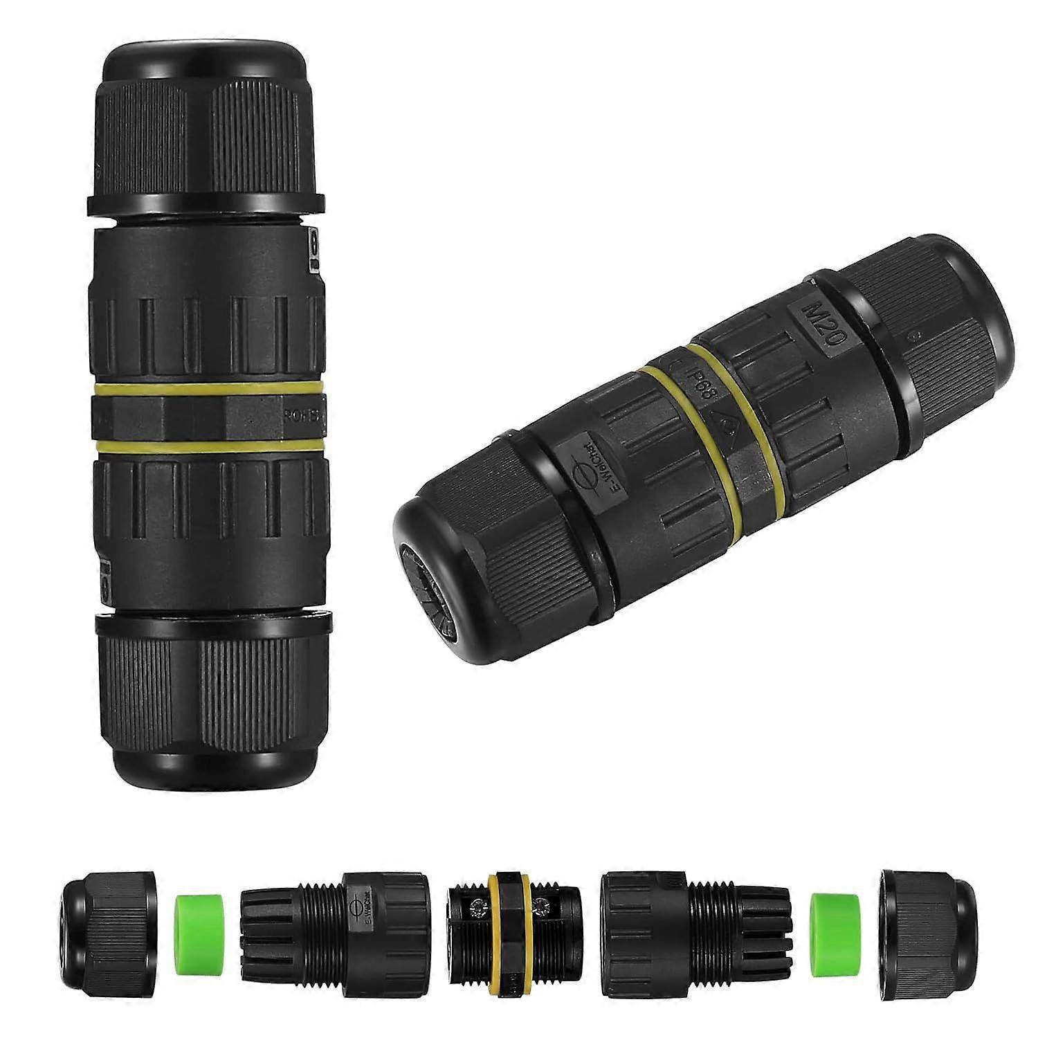 IP68 Waterproof Junction Box, 2 Pieces Outdoor Electrical Waterproof Junction