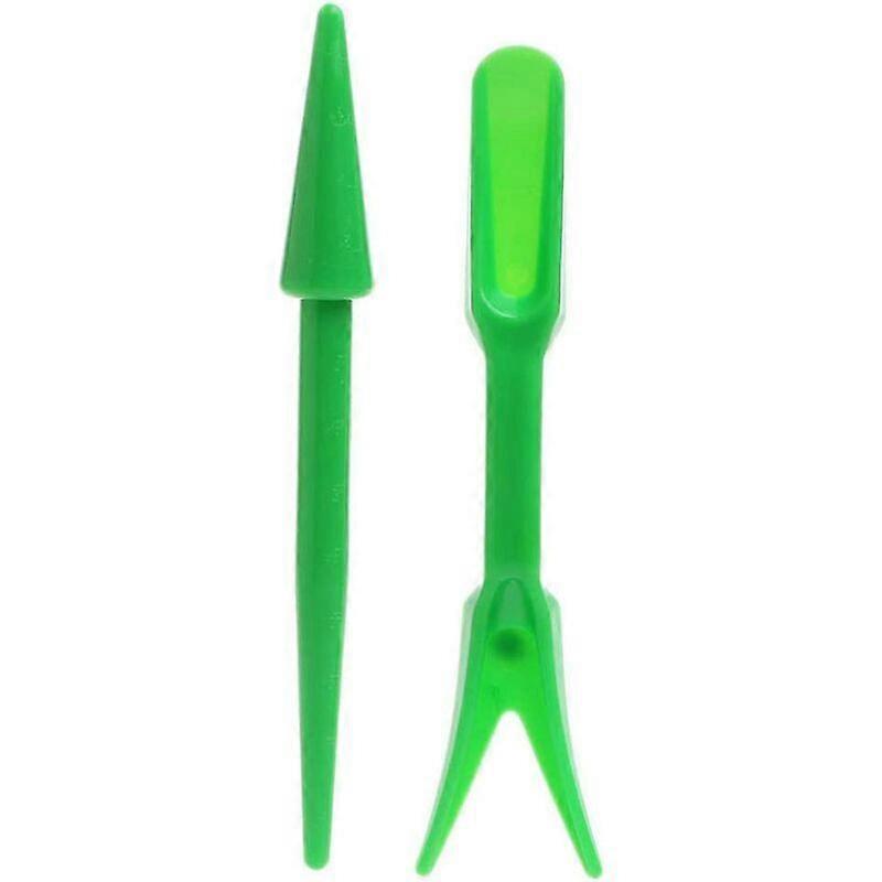 2Pcs Plastic Garden Seedling Dibber Hand Weeder Garden Weeding Tool Root Repoval