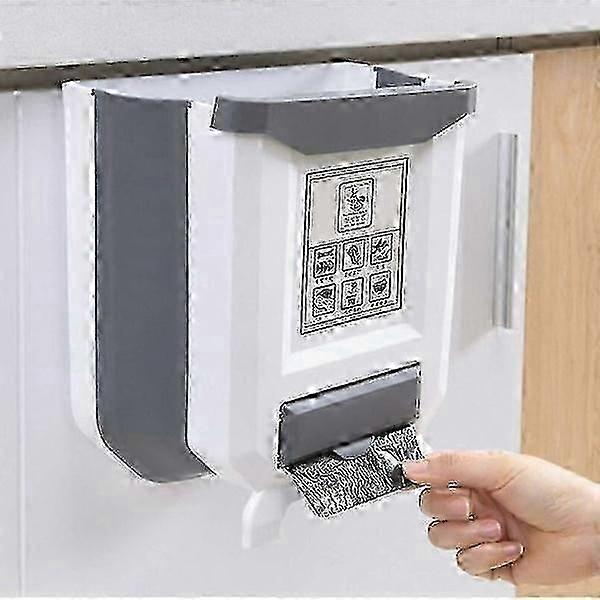 Foldable Kitchen Trash Can for Wall Mounting. For Home, Office, Kitchen