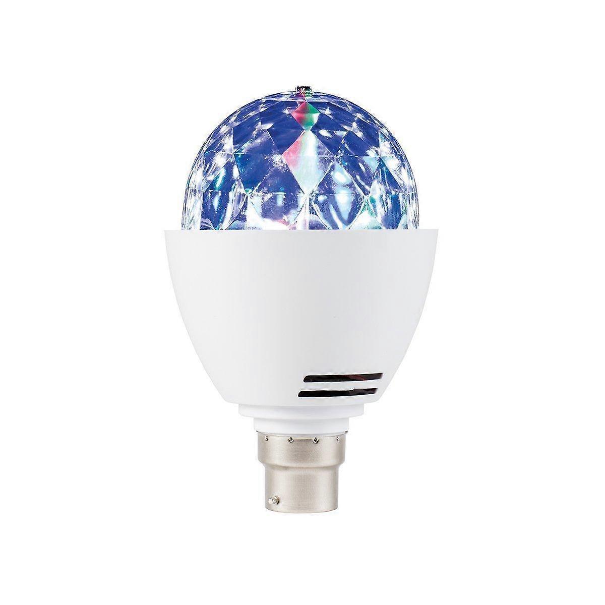 LED Full Color Crystal Auto Rotating Disco DJ Stage Light Bulb with B22 Bayonet Cap