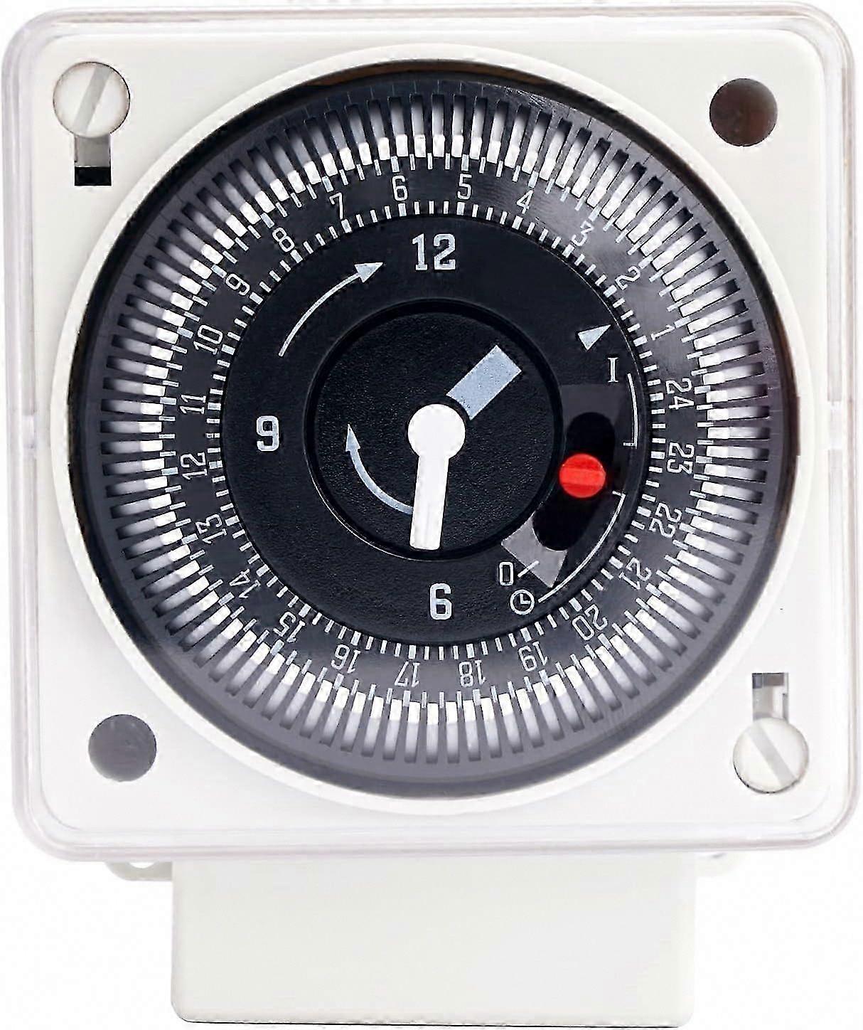 Mechanical Timer 220-240V 16A, 24-Hour Analog Daily Switch for Universal Single Channel Time Control with Immersion Segmented Timer