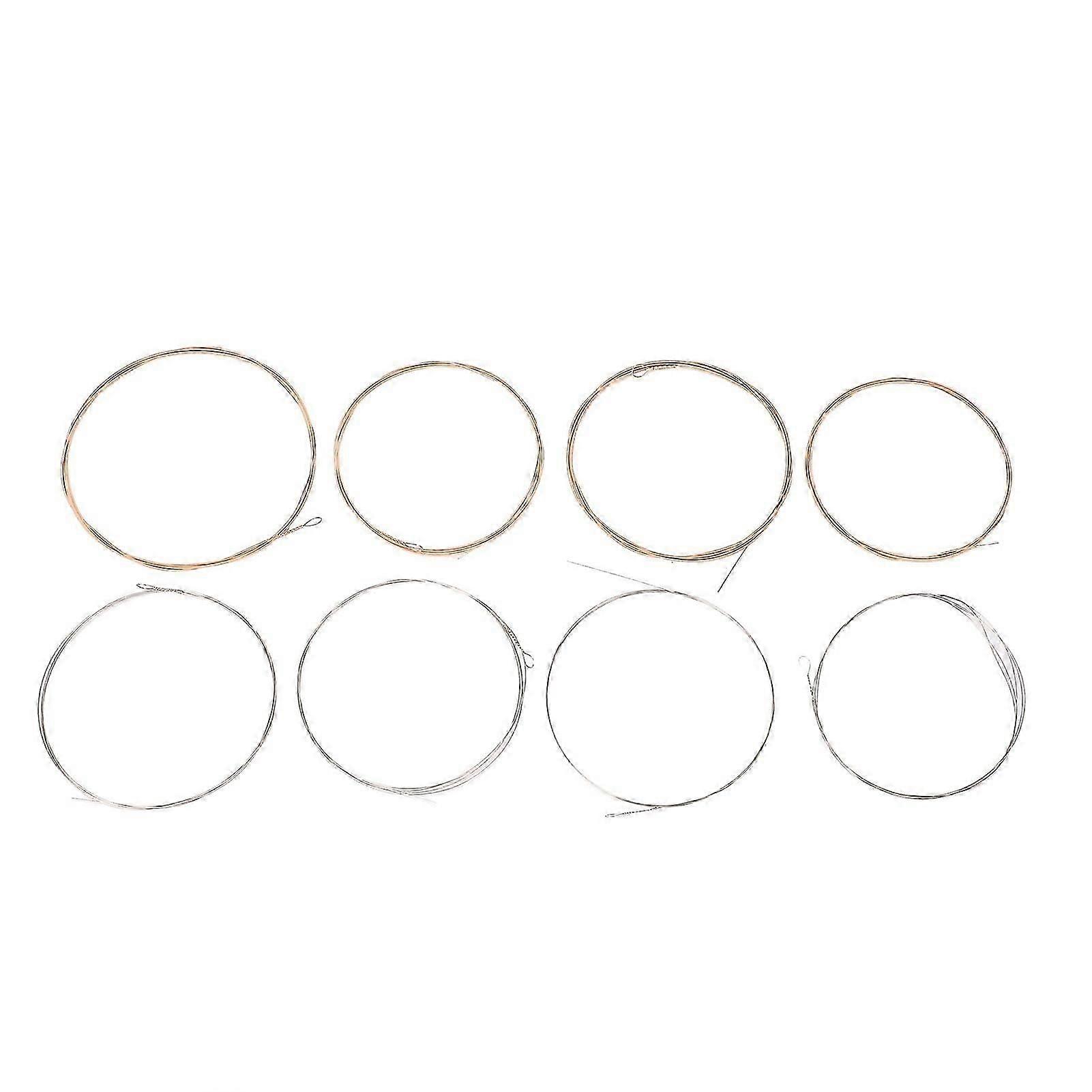 8 Pcs Mandolin String Phosphor Bronze Stable Timbre 8 String Mandolin Strings for Replacement
