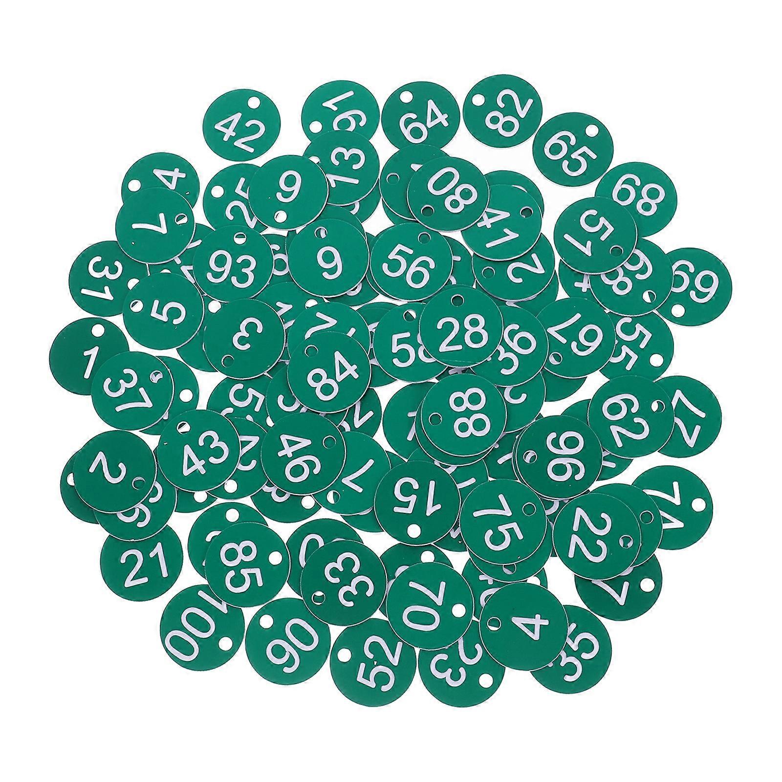 PVC Plastic Numbered Key Tags for Identification with 100Pcs Round Labels