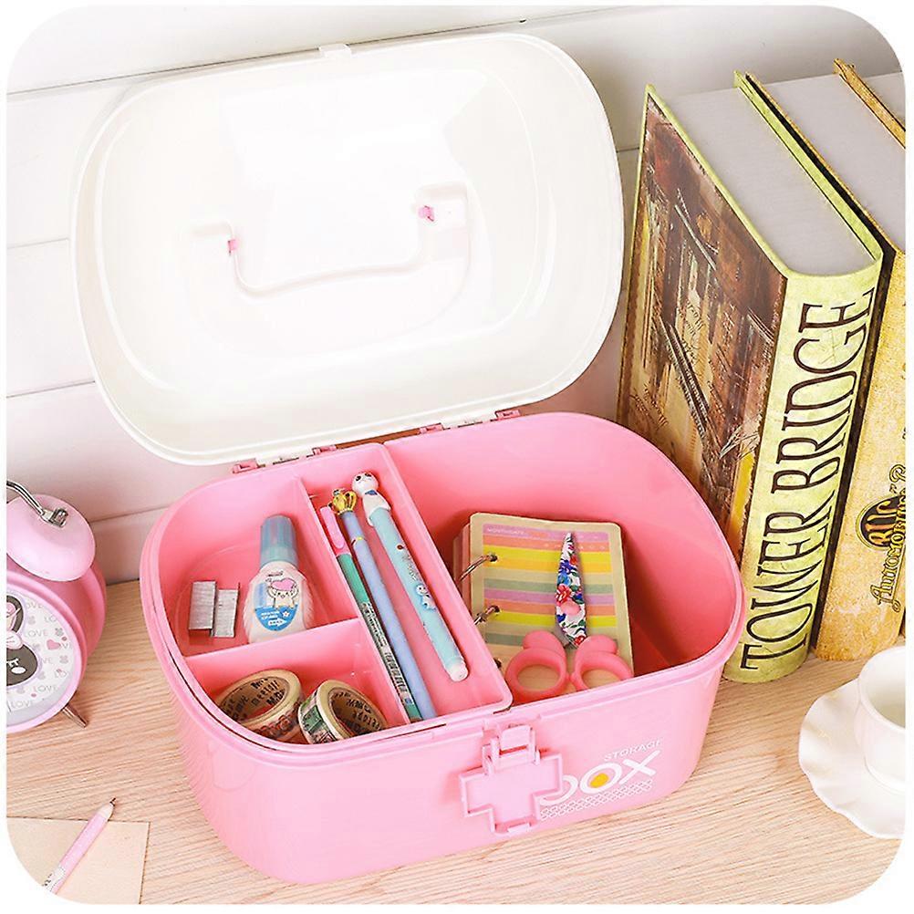 Kit Medicine Storage Organizer Pill Box with 2Pcs for Home Use