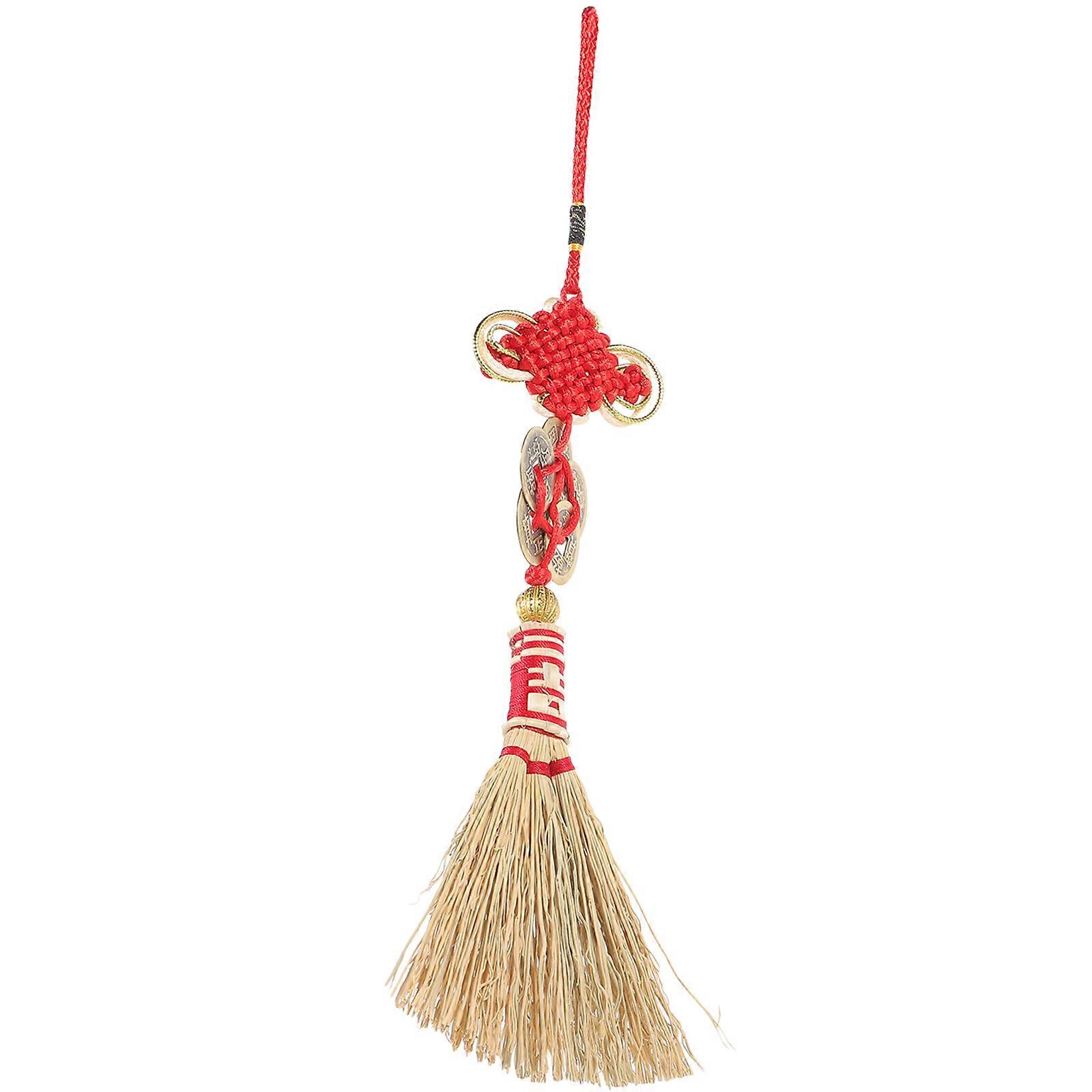 Assorted Color Mini Broom Pendant Hanging Charm for Decoration 3Pcs