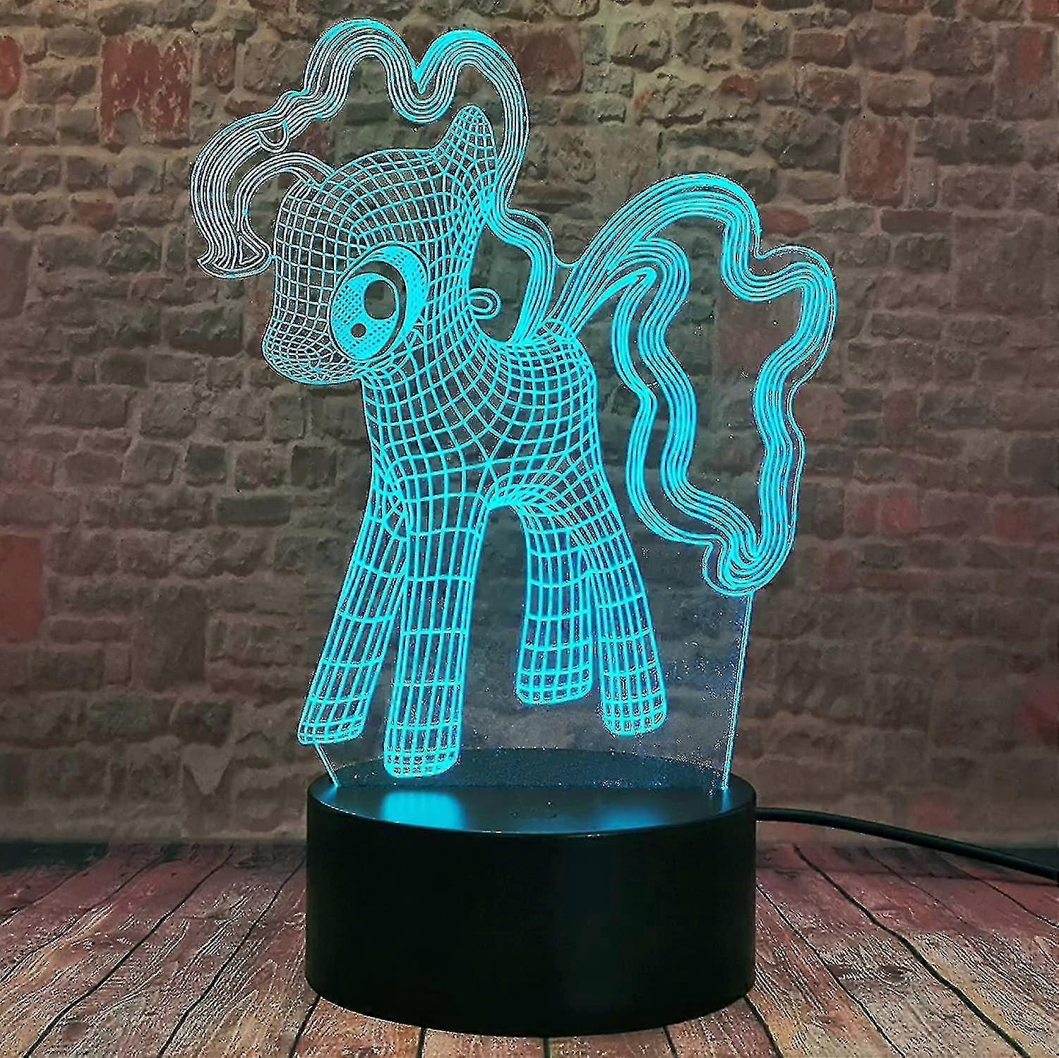 Liangnv Anime Pony Tales Φιλία είναι μαγική φιγούρα λάμπα, με τηλεχειριστήριο, 16 αλλαγή χρώματος - Επαγγελματική οδήγησε νυχτερινό φως - Αγόρια παιδί υπνοδωμάτιο Saf